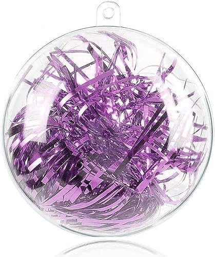 himaly - Esferas decorativas transparentes y rellenables, para decoración de bodas, Año Nuevo, 20 unidades