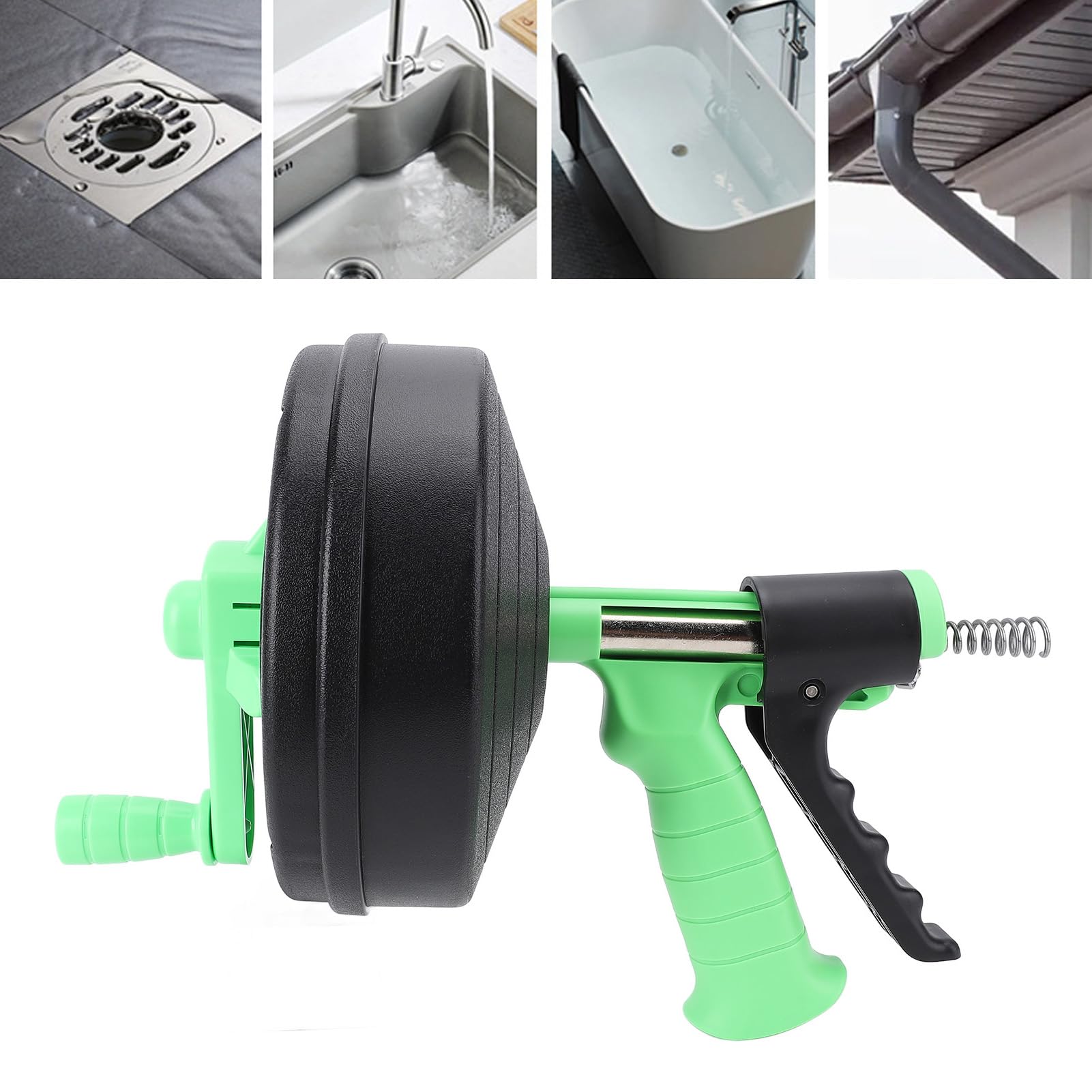 Generic Wąż Hydrauliczny, Elastyczne Wsporniki o Wysokiej Twardości Ręczny lub Elektryczny ślimak Spustowy Wąż do Rur 50-75 Mm (10 m Wiosna)