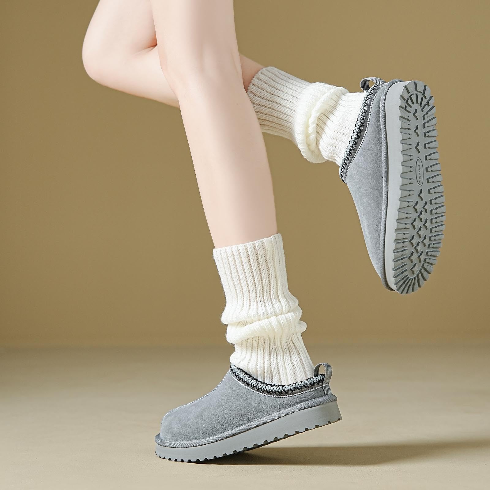 Mishansha Zapatillas Casa Mujer Invierno | Pantuflas de Peluche, Cálido, Antideslizantes