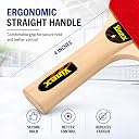 VINEX Pacer 1 Star Table Tennis Racket Set Pack of 2 | Good Speed, Spin and Control | Excellent Rubber with Wooden Handle | Ping Pong Intermediate Series Paddle for Indoor Training gallery image