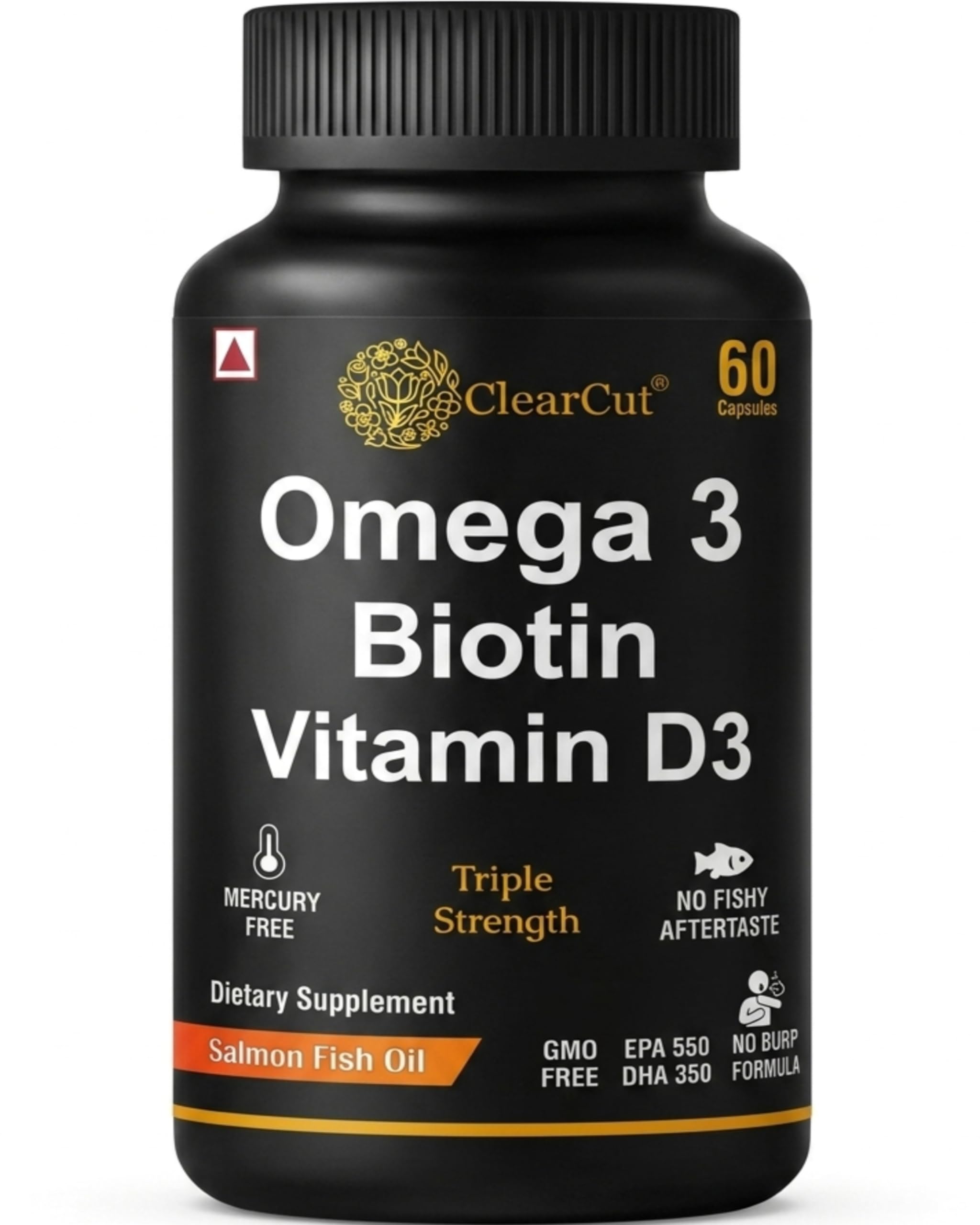 Omega 3 Fish Oil, Biotin, Vitamin D3 Softgel Capsule 60 for men women healthy Heart Hair Skin-image-47