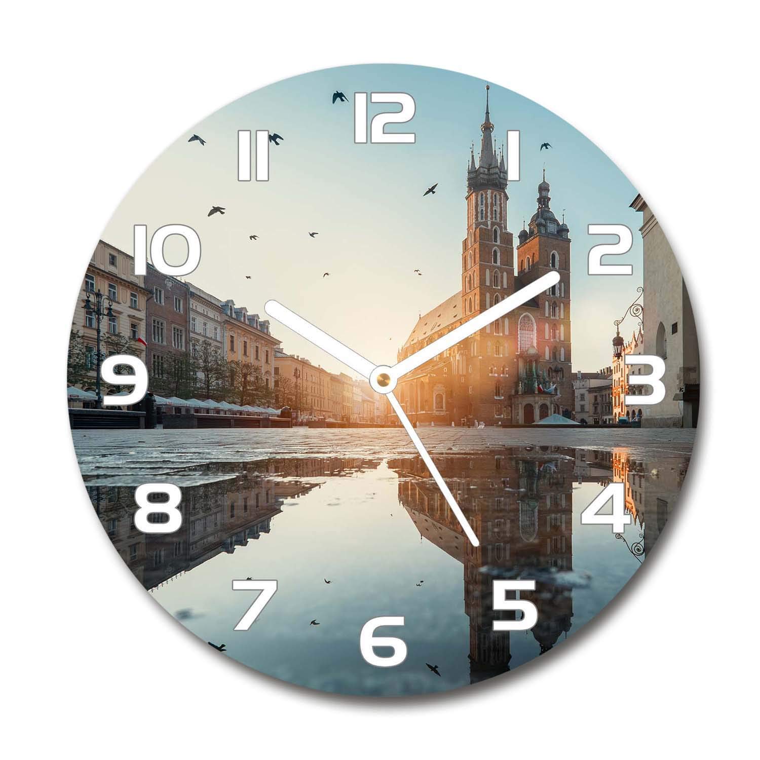 Horloge en verre de sécurité 30cm Tulup impression design premium