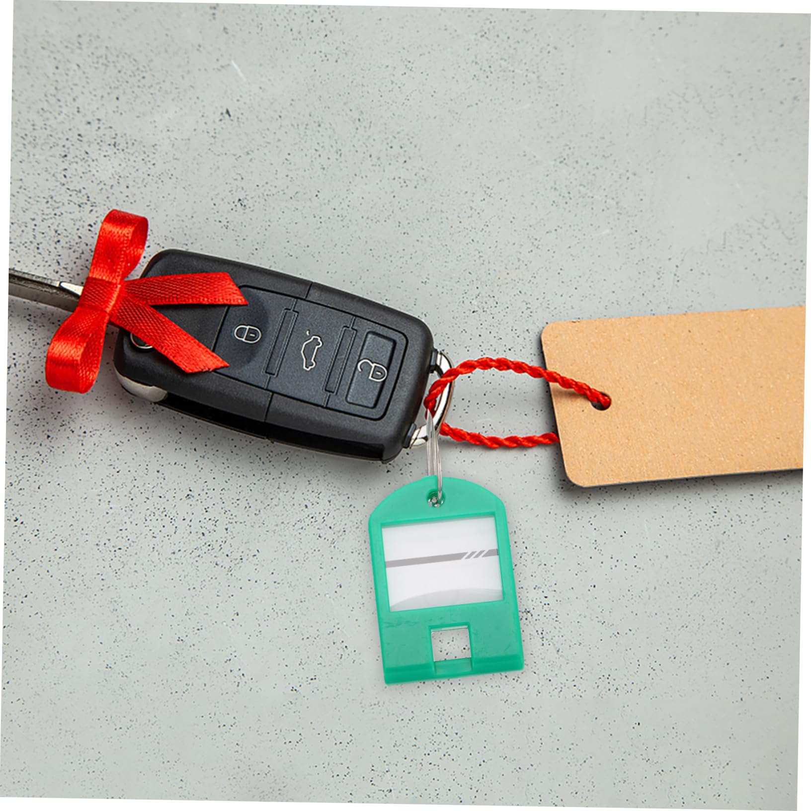 HOMSFOU 4 Set Targhette Identificative Per Chiavi E Bagagli Portachiavi Etichette Con Divisori Per Hotel Uffici E Luggage 50 Pezzi*4