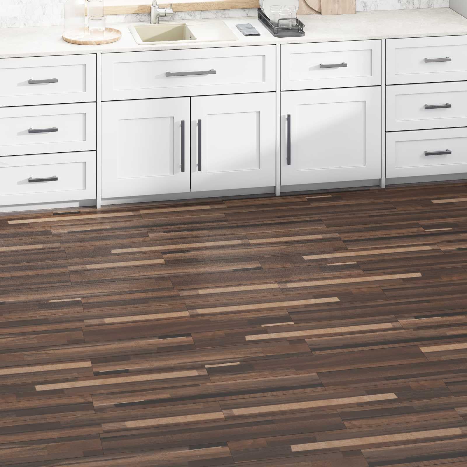 vidaXL Pavimenti 36 pz Strisce marroni 5,02 m² PVC, Pavimenti in laminato elegante a basso prezzo, soluzione per pavimenti interni leggera e autoadesiva