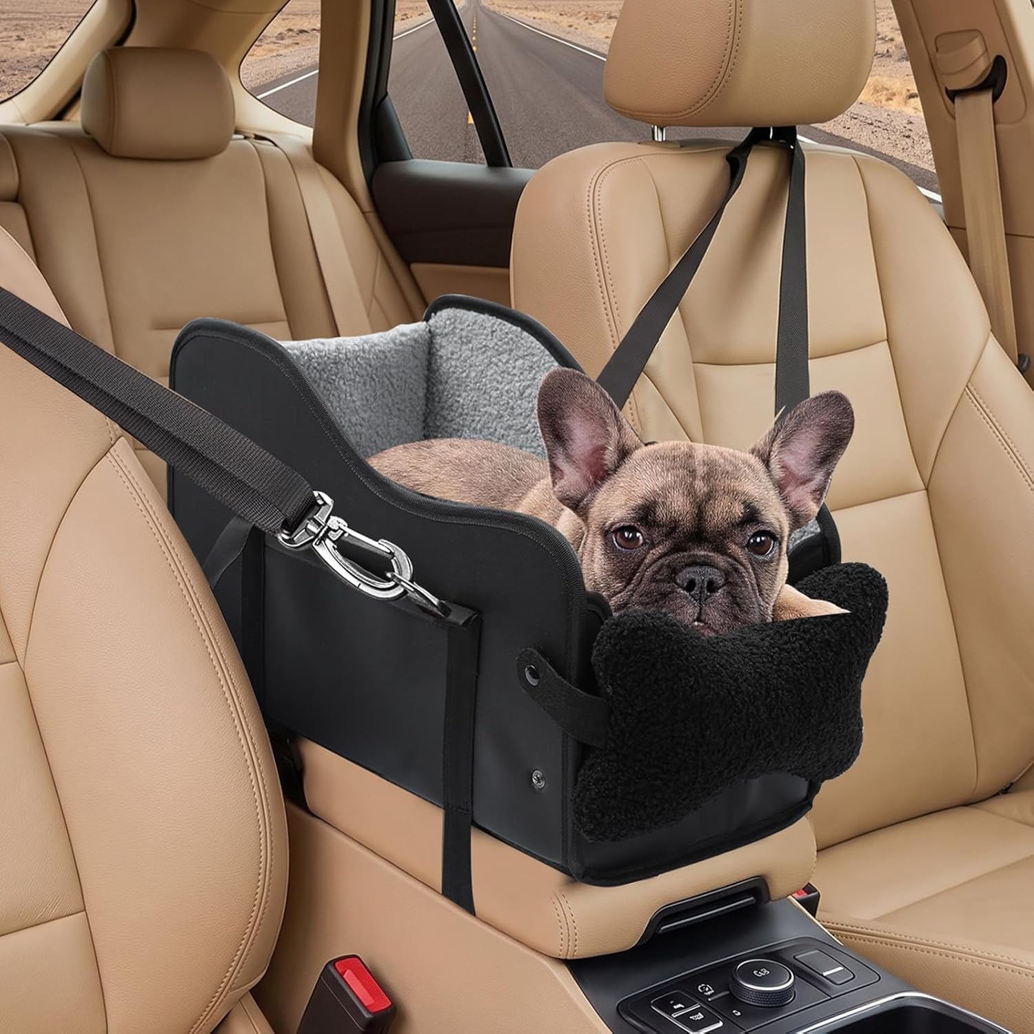 REDCAMP Asiento de coche para perros pequeños, plegable y portátil, color