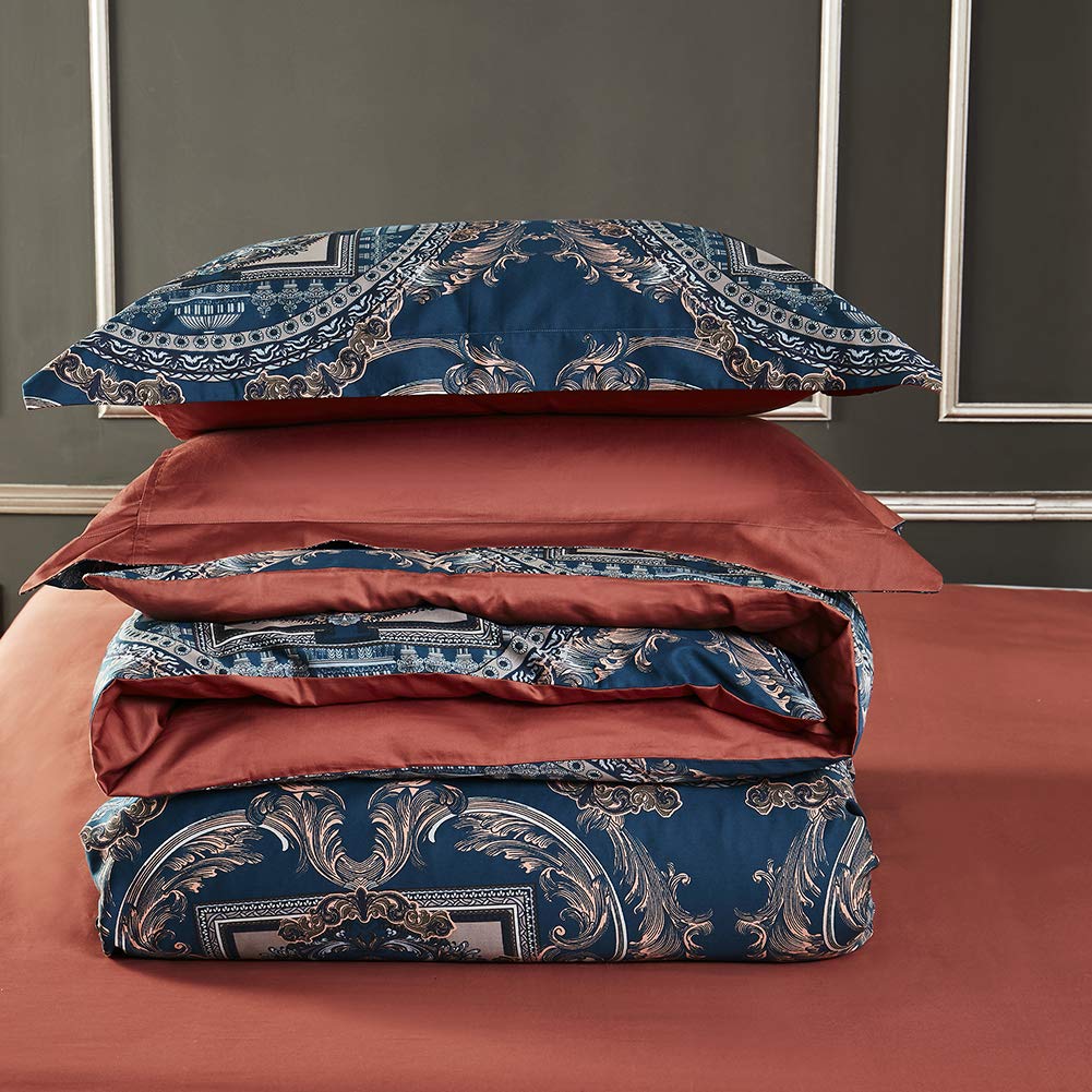 Home Textile Bedding Sets AdultBedding Quilt Cover Set of 4 Classic Flower Bed Super Soft Double King Queen Size Quilt Cover Brief Bedclothes Comforter (King)