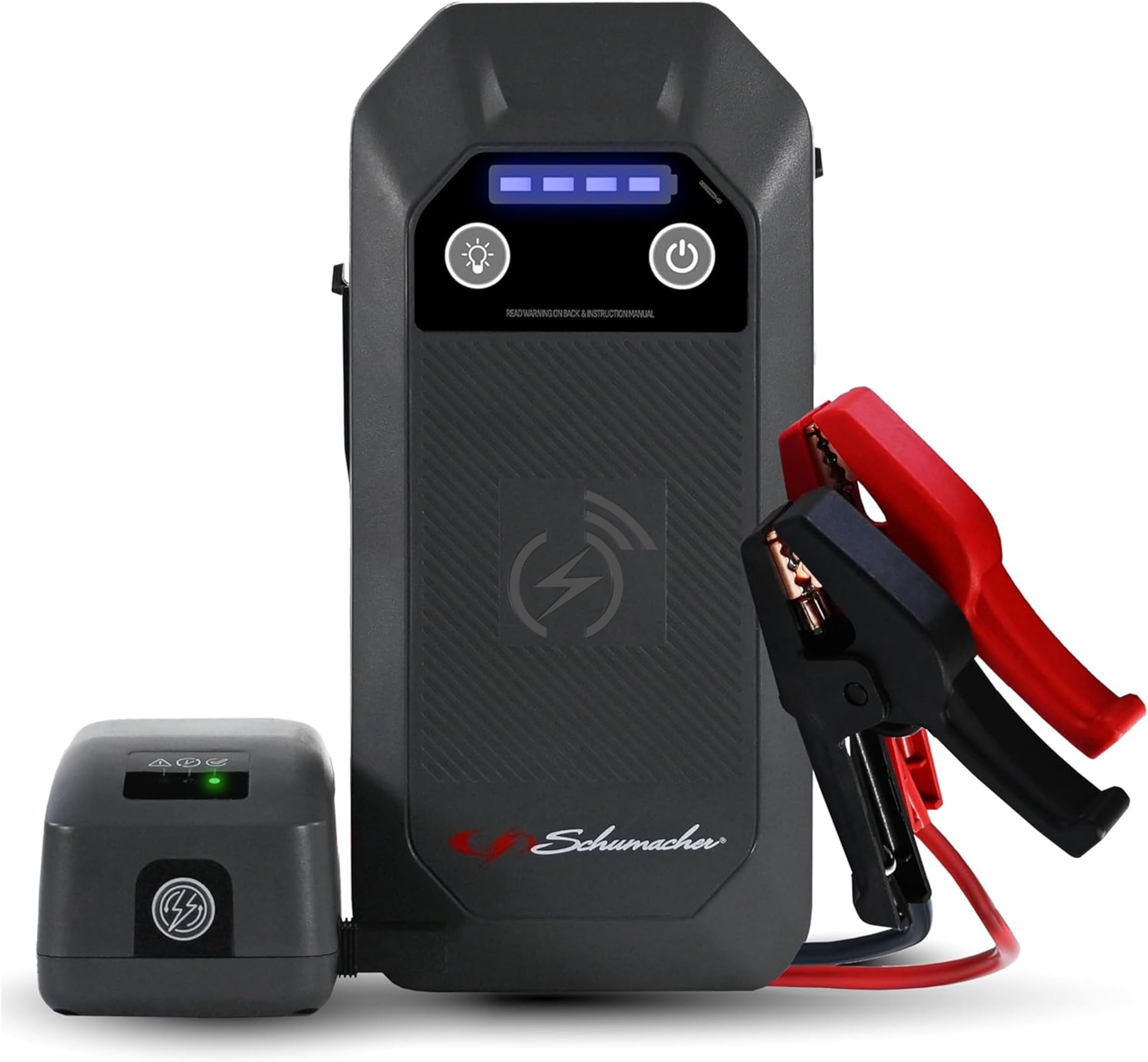 12V Lithium Jump Starter & Power Pack - Portable 1500A Battery Jumper with 10W Wireless Charging, USBA/USBC Fast Charging & Multi-Mode LED Flashlight - 4-in-1 SL1674
