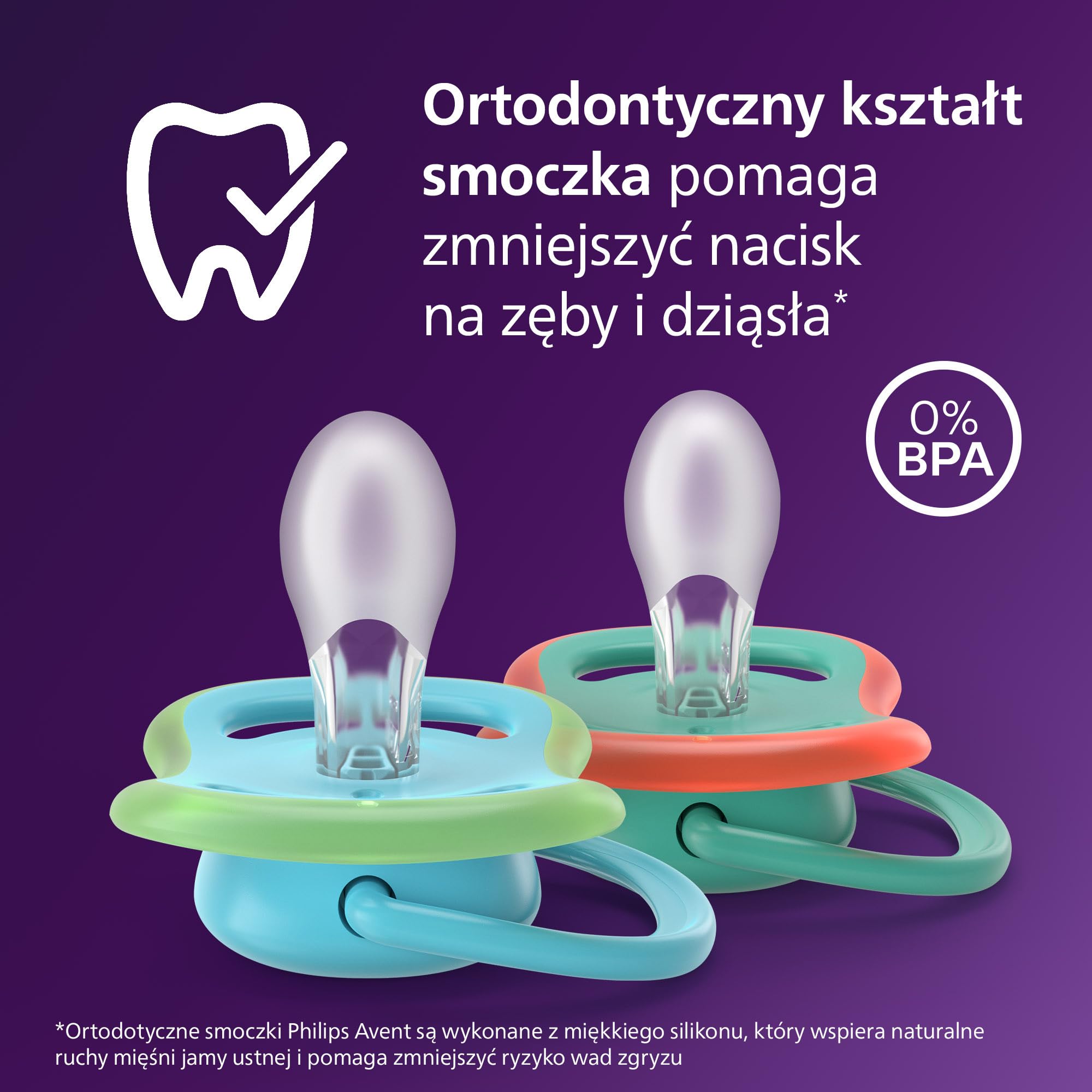 Philips Avent Ultra Air Smoczki — ortodontyczny smoczek dla dzieci w wieku 6–18 miesięcy, symetryczna miękka silikonowa końcówka, bez BPA, 2 etui do sterylizacji, 4 sztuki, SCF087/24