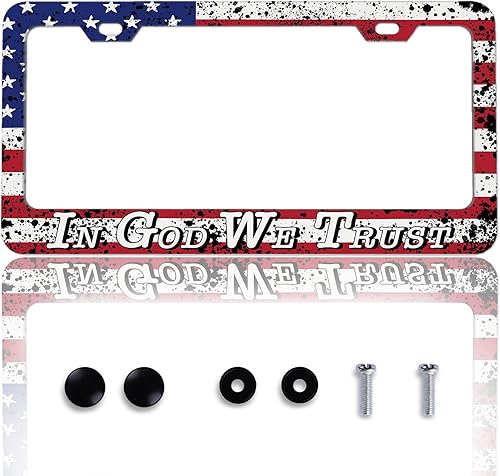 Miniatura 11 de Marco de matrícula de cuadro ajedrezado en blanco y negro, soporte de matrícula con bandera de carrera a cuadros para accesorios de automóvil,