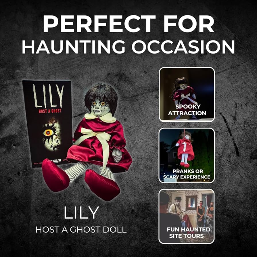 Amazon | リリーホストゴーストドール - ハロウィンの装飾のための怖い