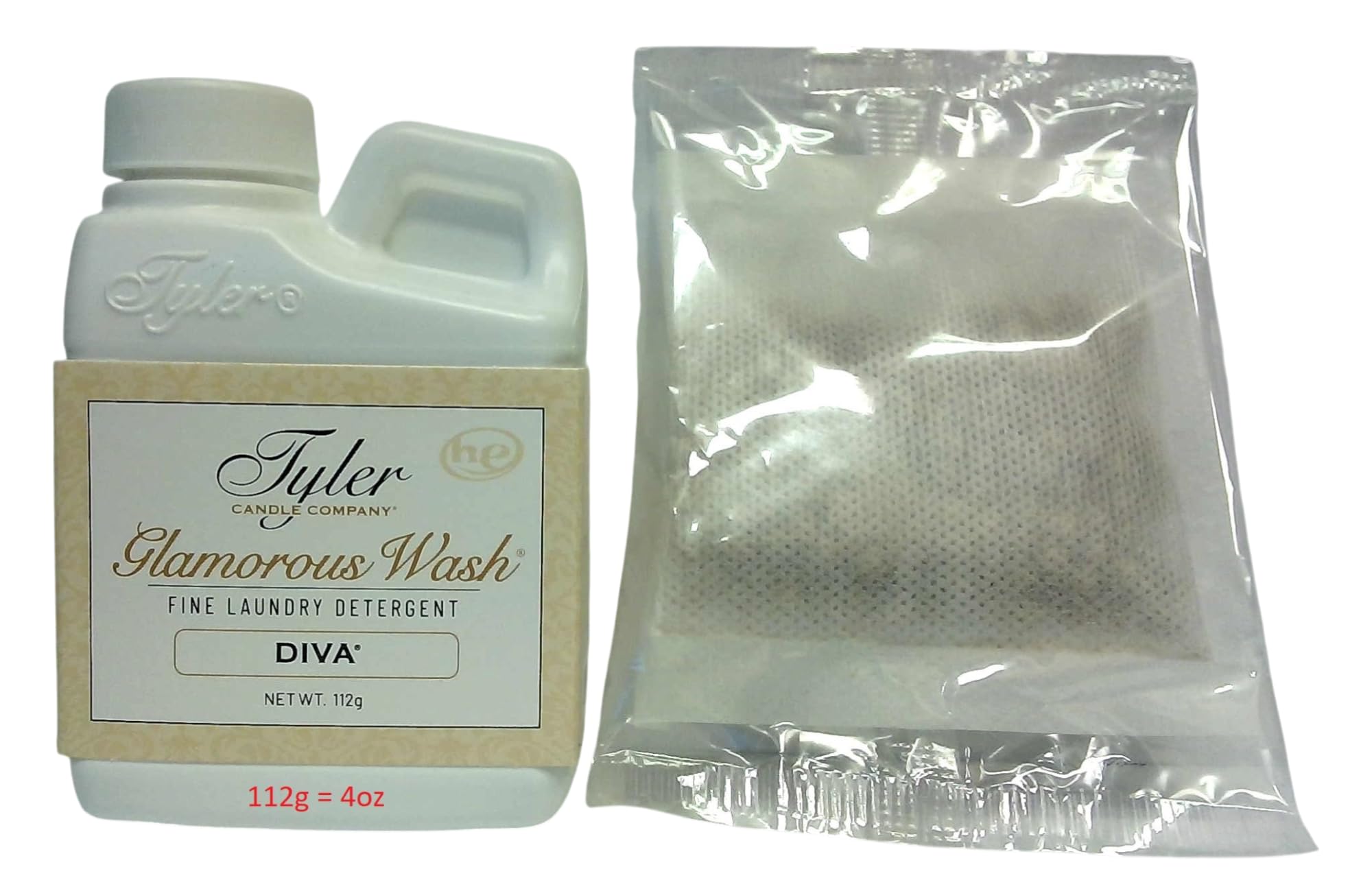 Tyler Glam Wash Laundry Detergent, Diva, Liquid, 4Fl Oz HE Safe w/Dryer Sachet Pouch h1