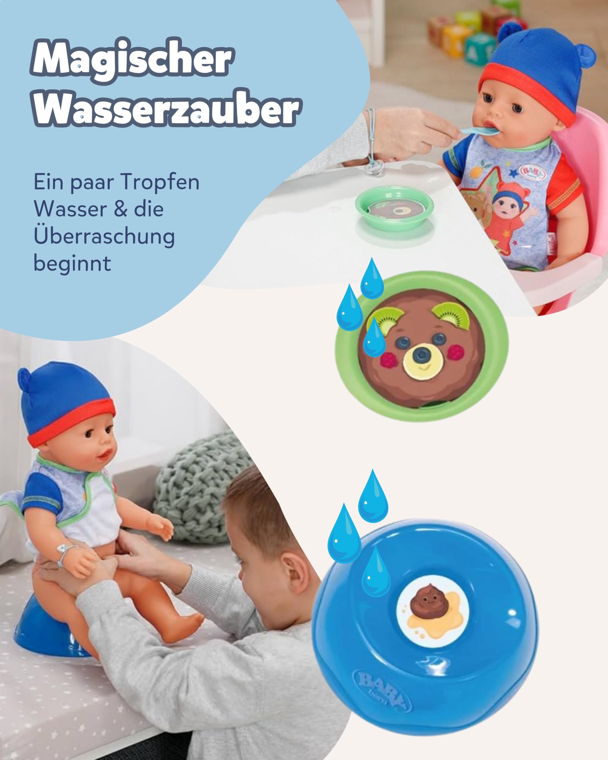 BABY Born Jonas - 43 cm große Babypuppe - 10 Funktionen inkl. Accessoires & Strampler - Funktioniert komplett ohne Batterien - Geeignet für Kinder ab 3 Jahren