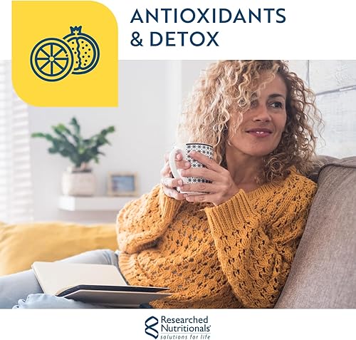 Miniatura 2 de Researched Nutritionals C-RLA - Vitamina C liposomal con ácido lipoico R para apoyar la desintoxicación - Líquido de vitamina C vegano y sin soja,