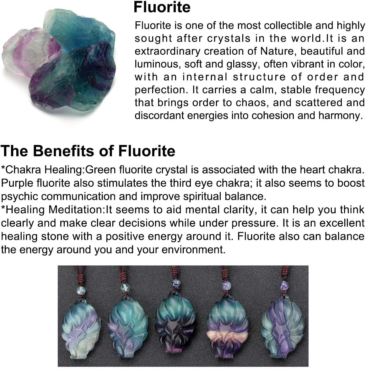 Top Plaza Womens Reiki Healing Crystal Ice Obsidian Gemstone Necklaces Adjustable Lucky Fox Amulet Protection Pendant Necklace Fox Jewelry - Image 7