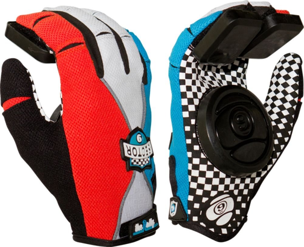 Sector 9 Rally Slide Gloves Youth Small Medium Blue Grey Red Black Skate Pads