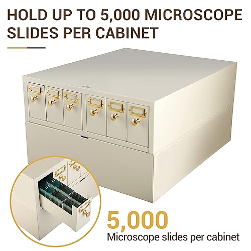 Miniatura 7 de 4E's USA Gabinete de almacenamiento deslizante almacenamiento modular con 6 cajones con capacidad para hasta 5,000 diapositivas de laboratorio para