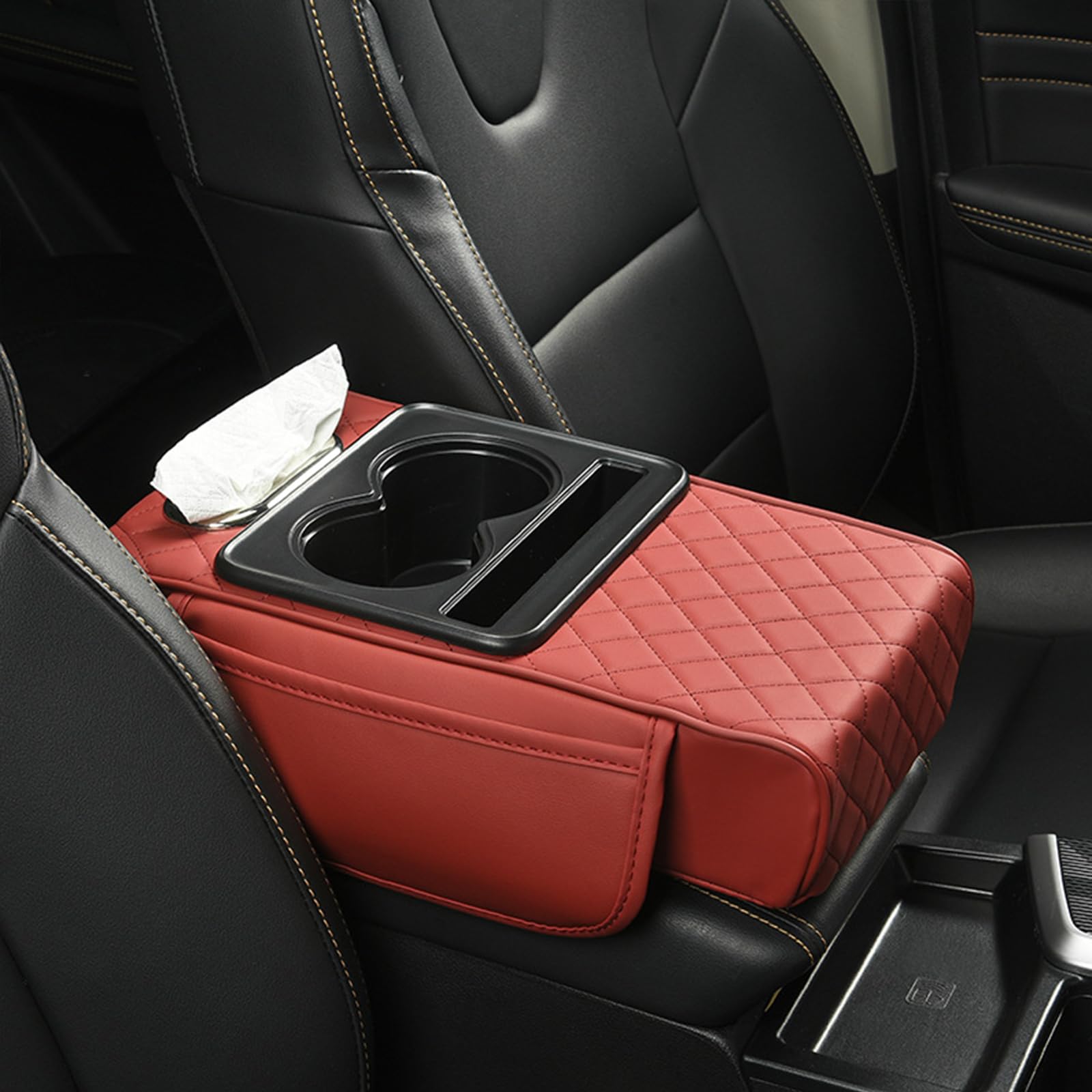 Amazon.com: Multifunctional PU Leather Car Armrest Box Mat - 5-in