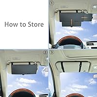 Vista 9 de Extensor de visera de automóvil, extensor de parasol para parabrisas y ventana lateral (negro)