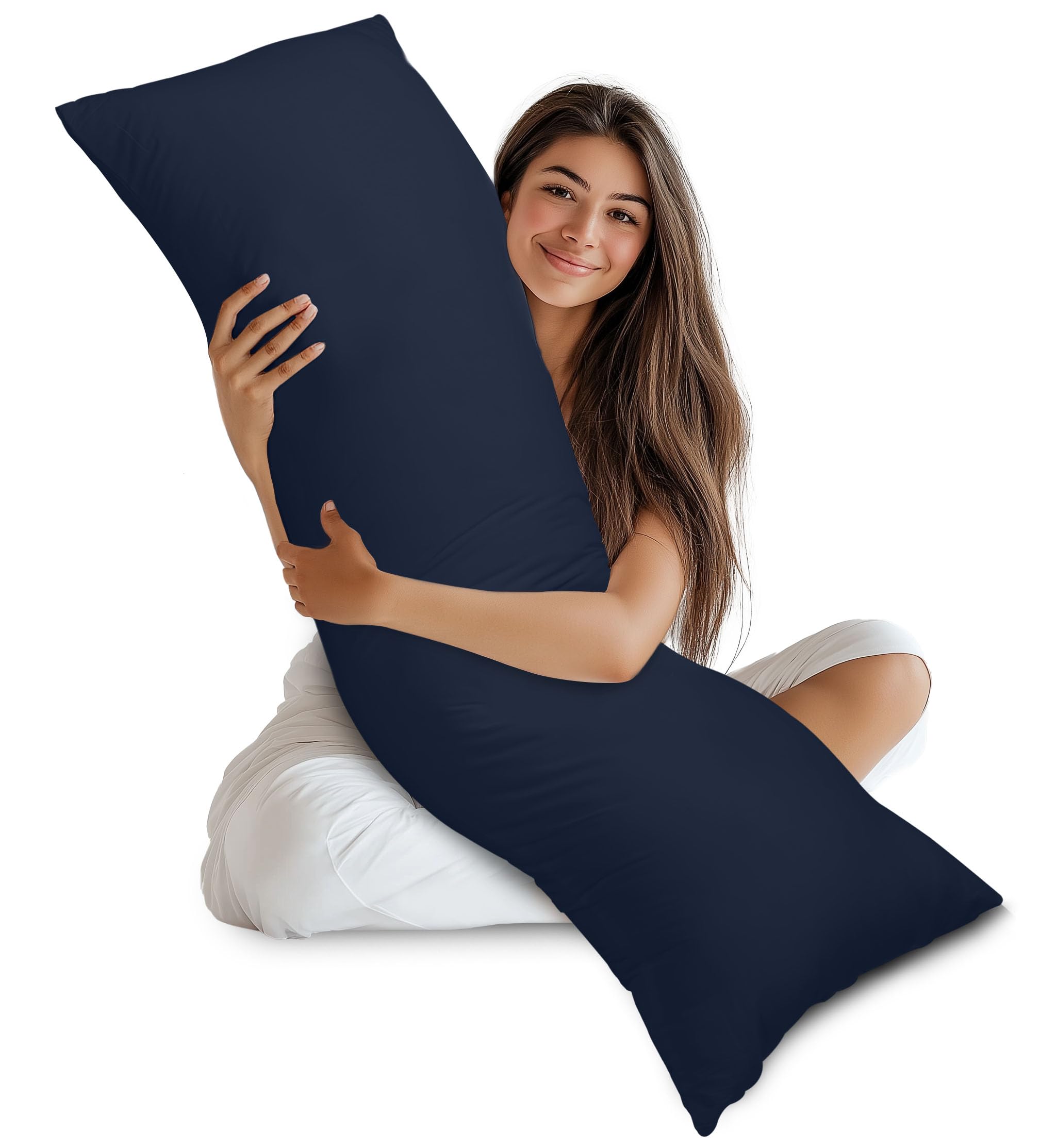 Utopia Bedding Full Body Pillow for Adults (Navy, 20 x 54 Inch), Long Pillow Insert for Sleeping, Ideal for Side Sleepers