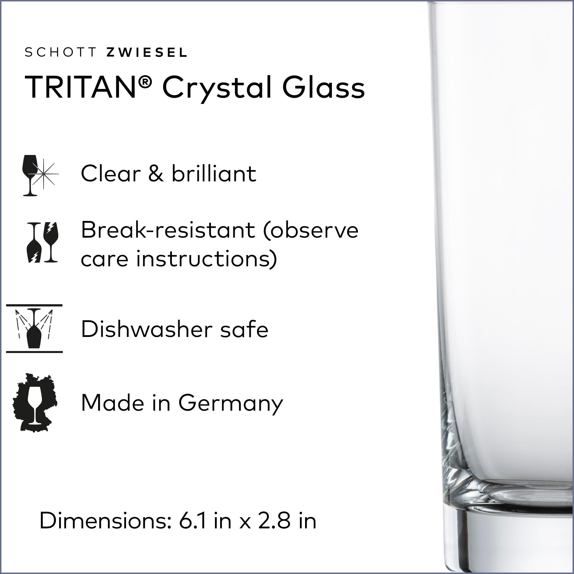 Schott Zwiesel Basic Bar Selection Longdrinkglas (6er Set), Trinkglas für Longdrinks, spülmaschinenfeste Tritan-Kristallgläser, Made in Germany (311.8 g)