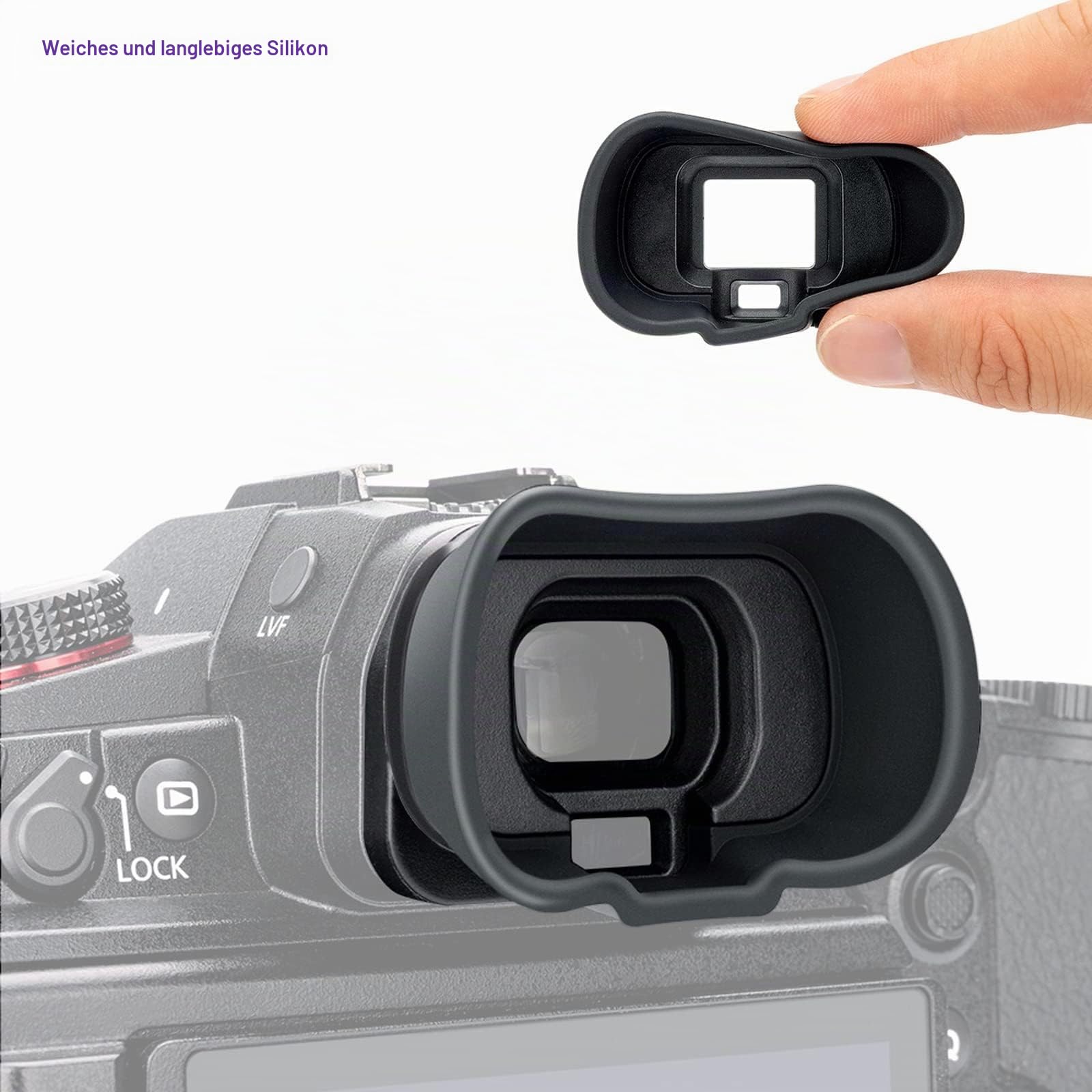 Große Augenmuschel Silikon für Panasonic GH7 GH6 GH5S GH5 Ersetzt Panasonic 4YE1A561Z Okular