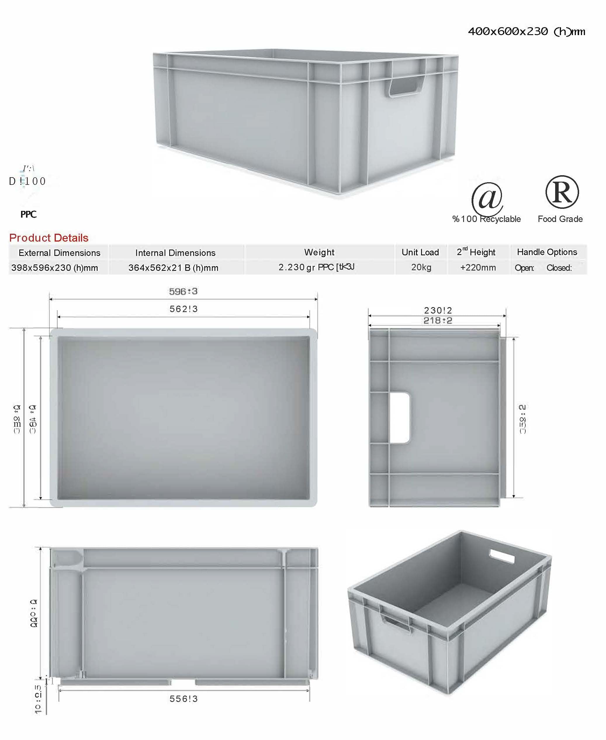 Commercial Plastic Containers HDX 27 Gal. Tough Storage Tote In Black