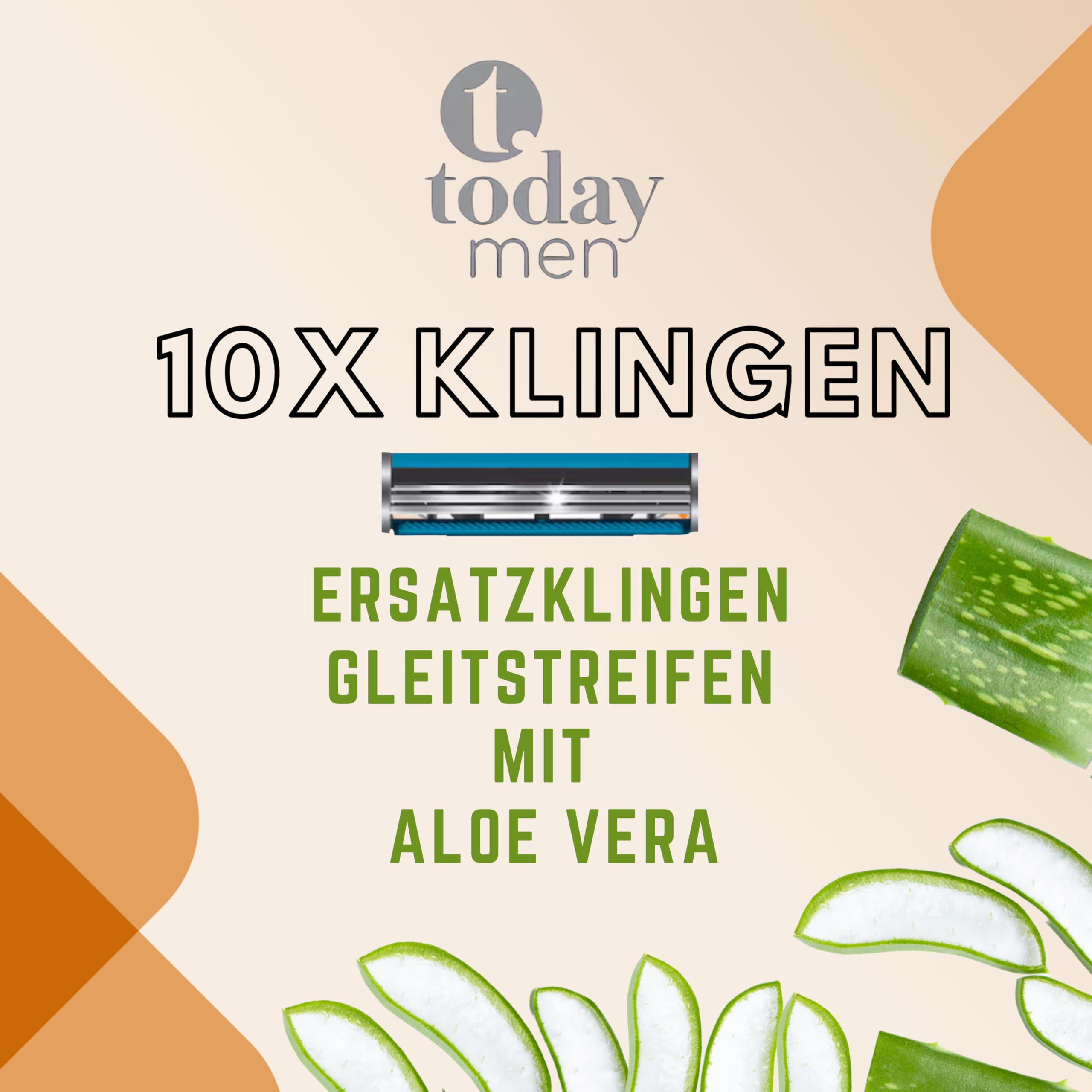 Today Men 3 Klingen X3 Acti Flex 10 Ersatzklingen mit Aloe Vera Gleitstreifen