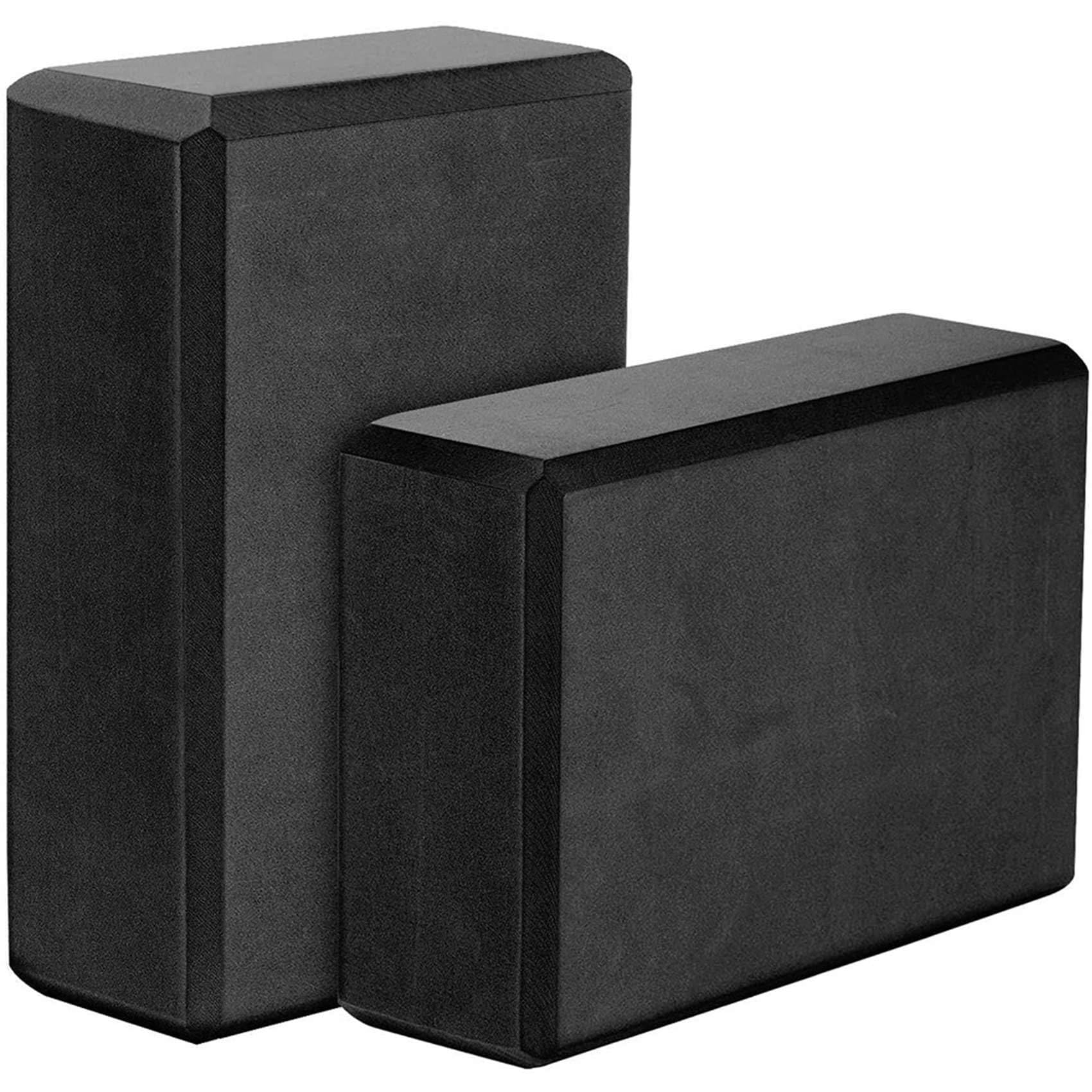 ISTOVO Yoga-Blöcke, 12 Stück, 23 x 15 x 7,6 cm, hochdichter EVA-Schaum, Yoga-Block, Übungssteine, umweltfreundlich und schwarz