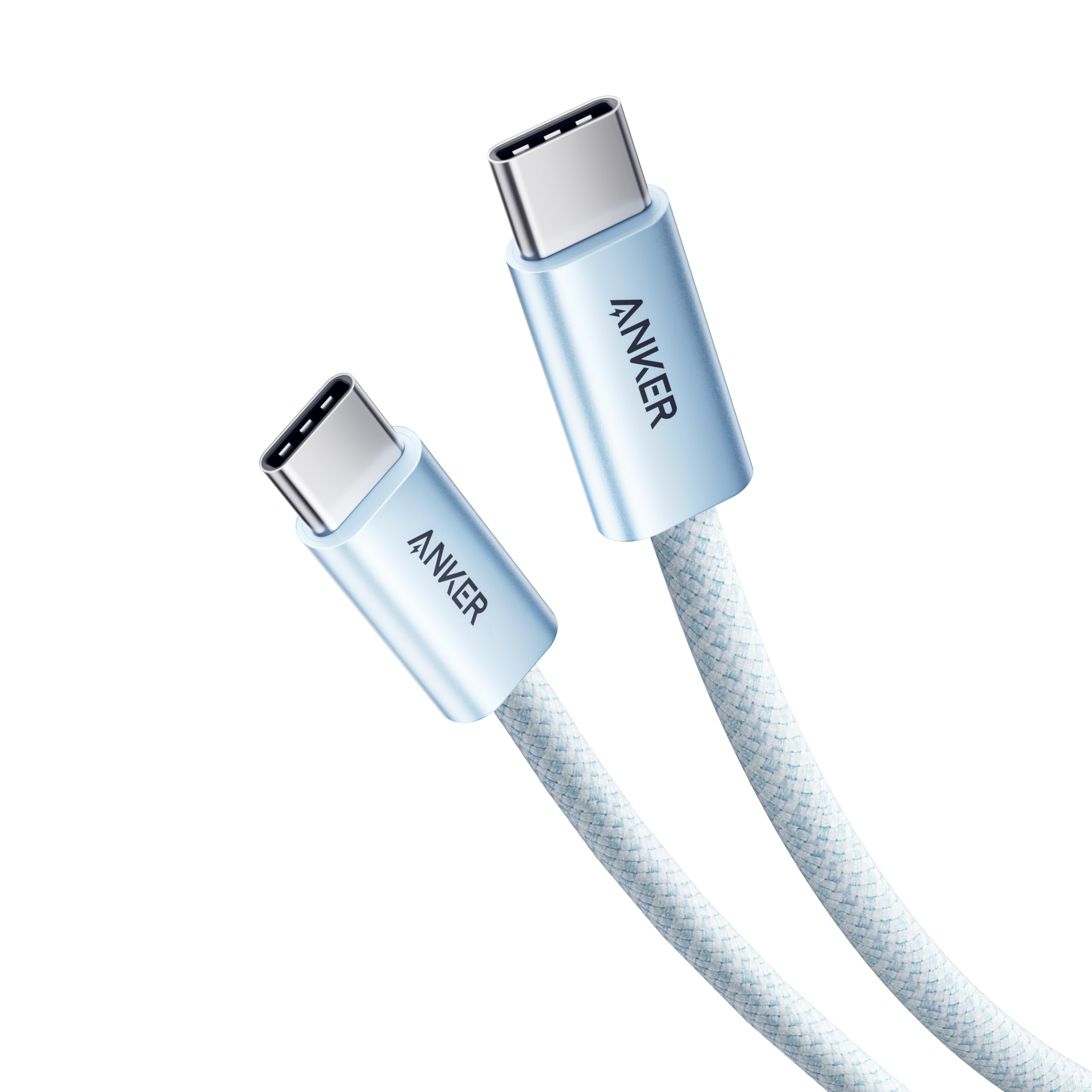 Anker Zolo USB-C & USB-C ケーブル (240W, 高耐久ナイロン) 1.0m ブルー USB PD対応 高耐久ナイロン素材採用 iPhone 17 / 16 / 15 / Galaxy iPad Pro MacBook Pro/Air 各種対応