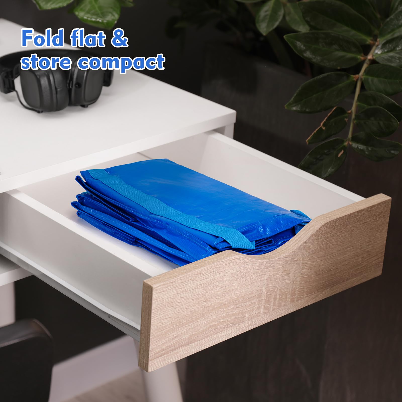 Cinnani Set da 2 Borse di stoccaggio extra large,Borsa Portaoggetti Grande da 90L, Impermeabile con robuste maniglie e cerniere,per traslochi,viaggi,campeggio,attrezzi da giardinaggio,67x35x38cm