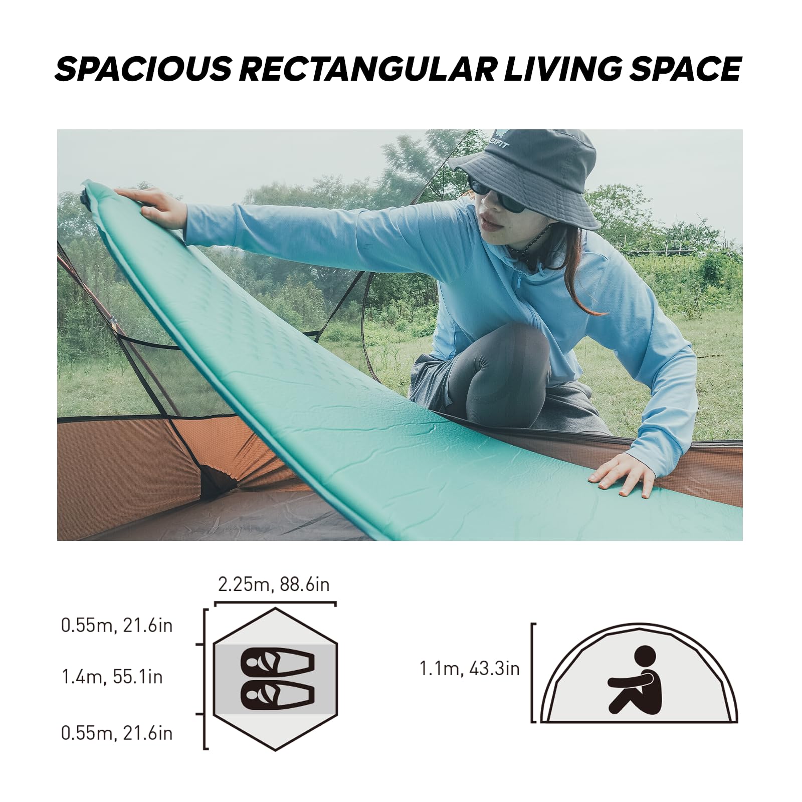 Fire-Maple Tropics Freestanding 2P Backpacking Tent - Lightweight, Waterproof, 3-Season Tent with Spacious Interior and Easy Setup - Perfect for 2 Adults, Camping, Hiking, and Outdoor Adventures.