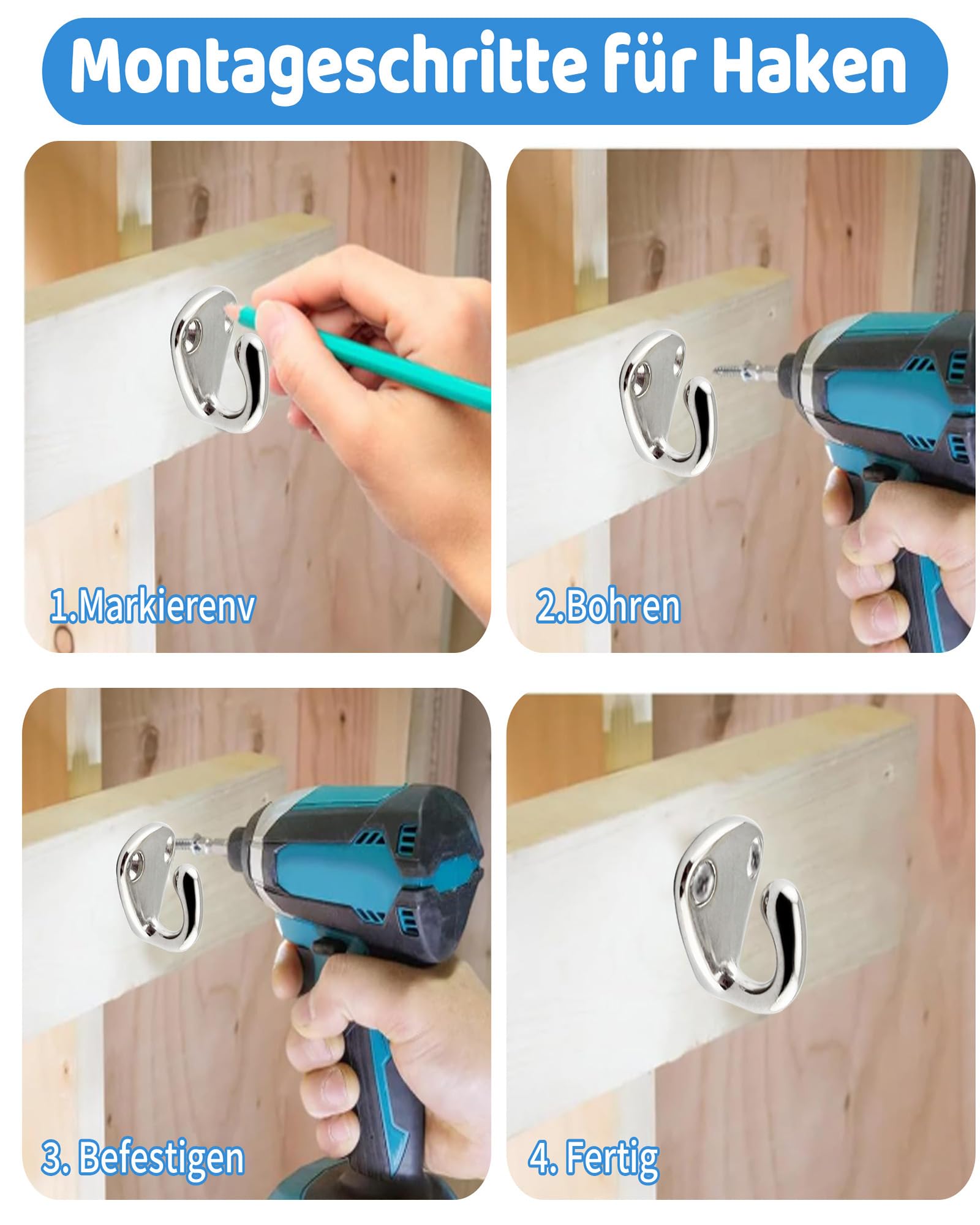10 PCS Planenhaken Anhänger: 316 Edelstahl Netzhaken für Anhänger mit 20 Schrauben Robuste 2-Loch-Haken für PKW Planenbefestigung und Bordwand