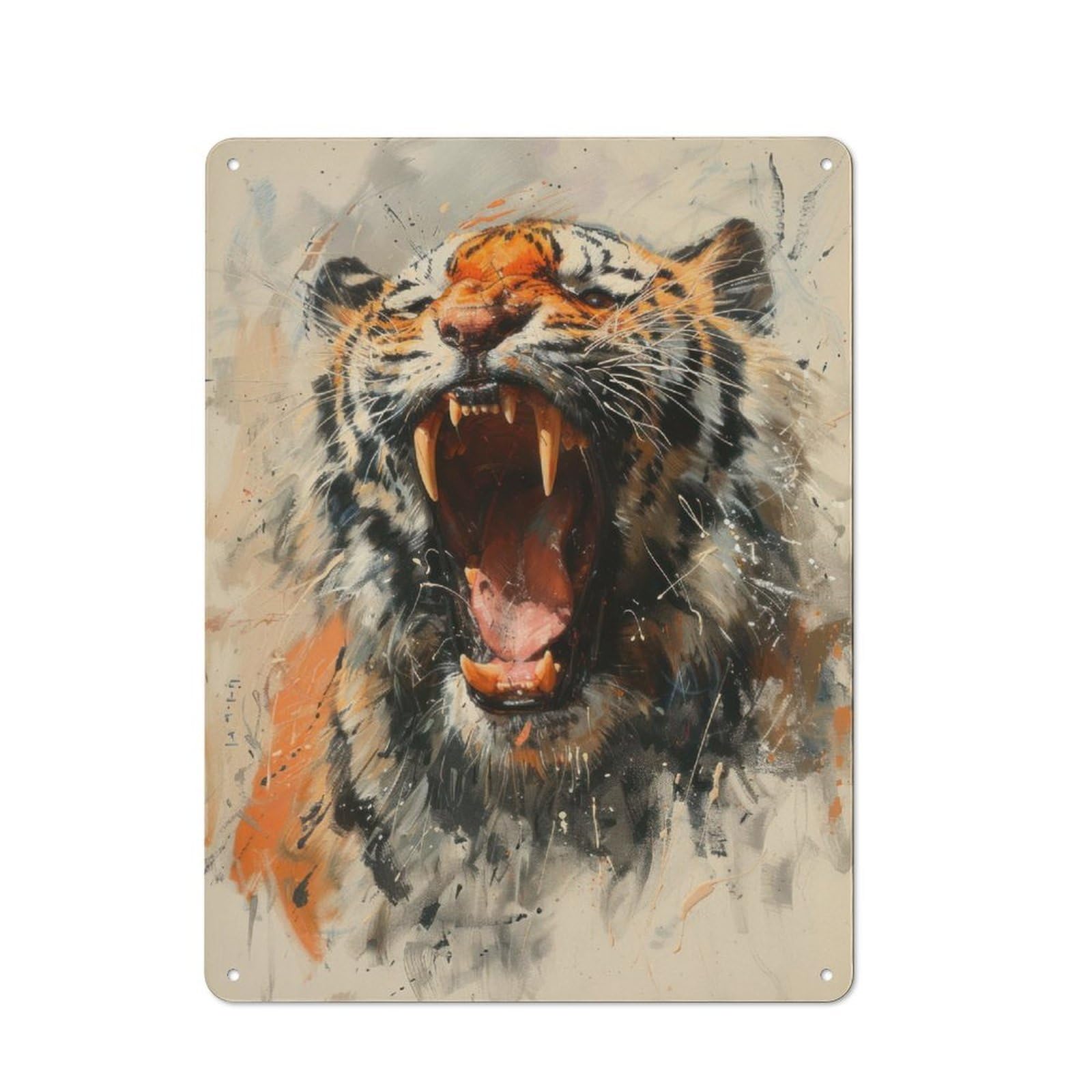 Junmoney Roaring Fury For Garden Room Or Summerhouse, Retro Tin Sign 40X30cm, Suited To Wall Displays In Garden Rooms And Summerhouses