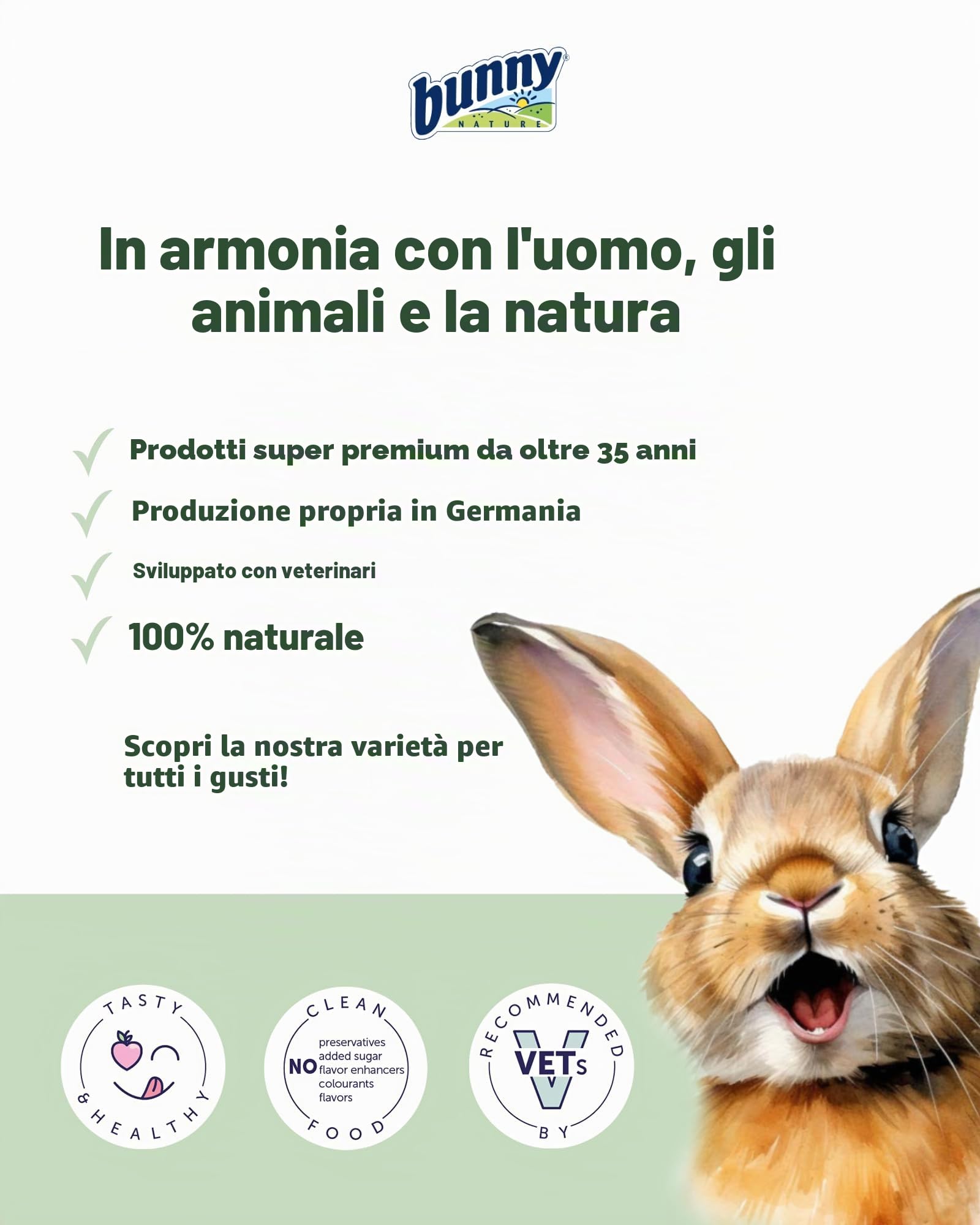 bunny Nature - Mangime completo per criceti nani, mix di vitamine, ingredienti e vermi di farina, 500 g
