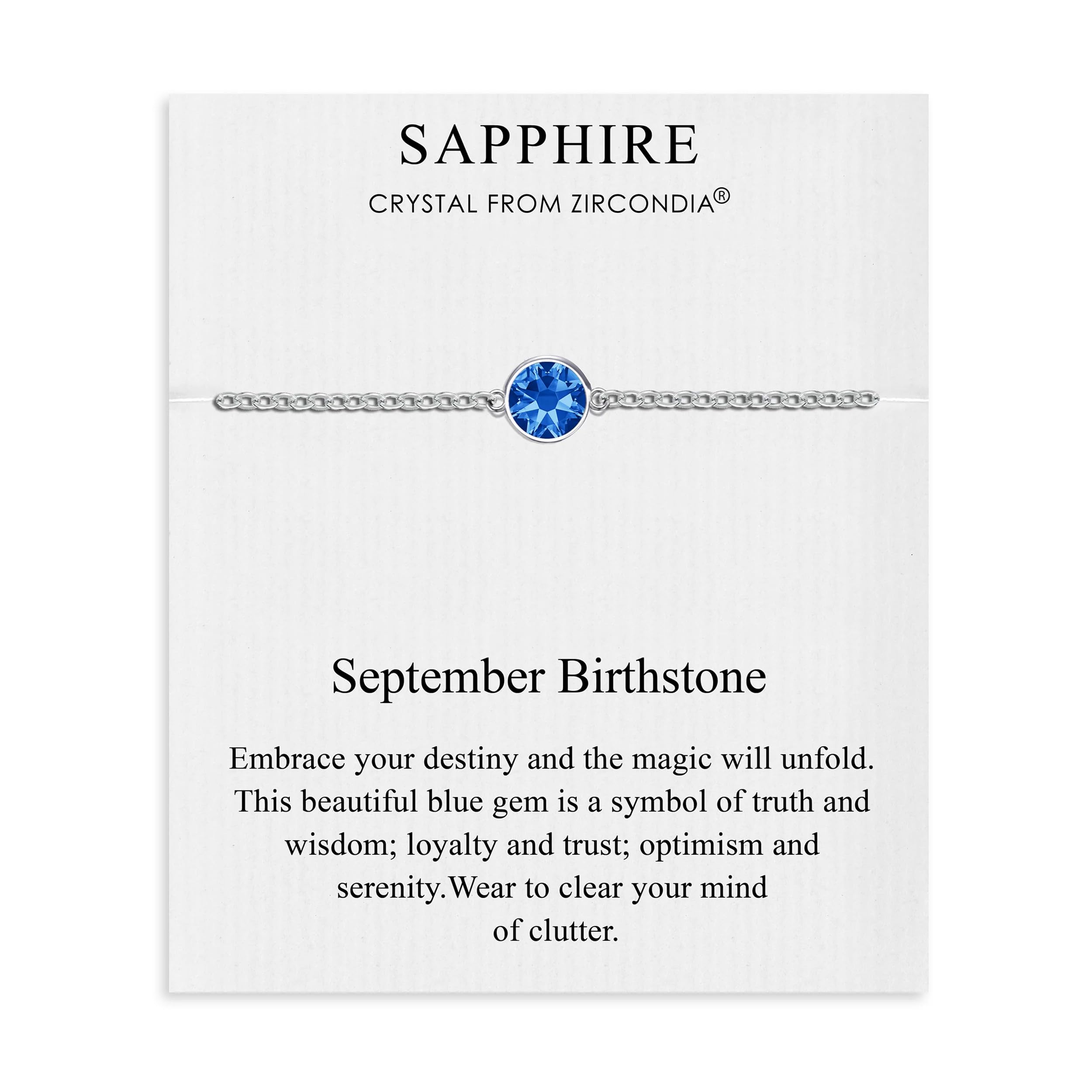 Philip Jones Augustus (Peridot) Geboortesteen enkelbandje gemaakt met zirkondia® kristallen, 8.5 inches, Kristal, Zirkondia® Kristal : Philip Jones