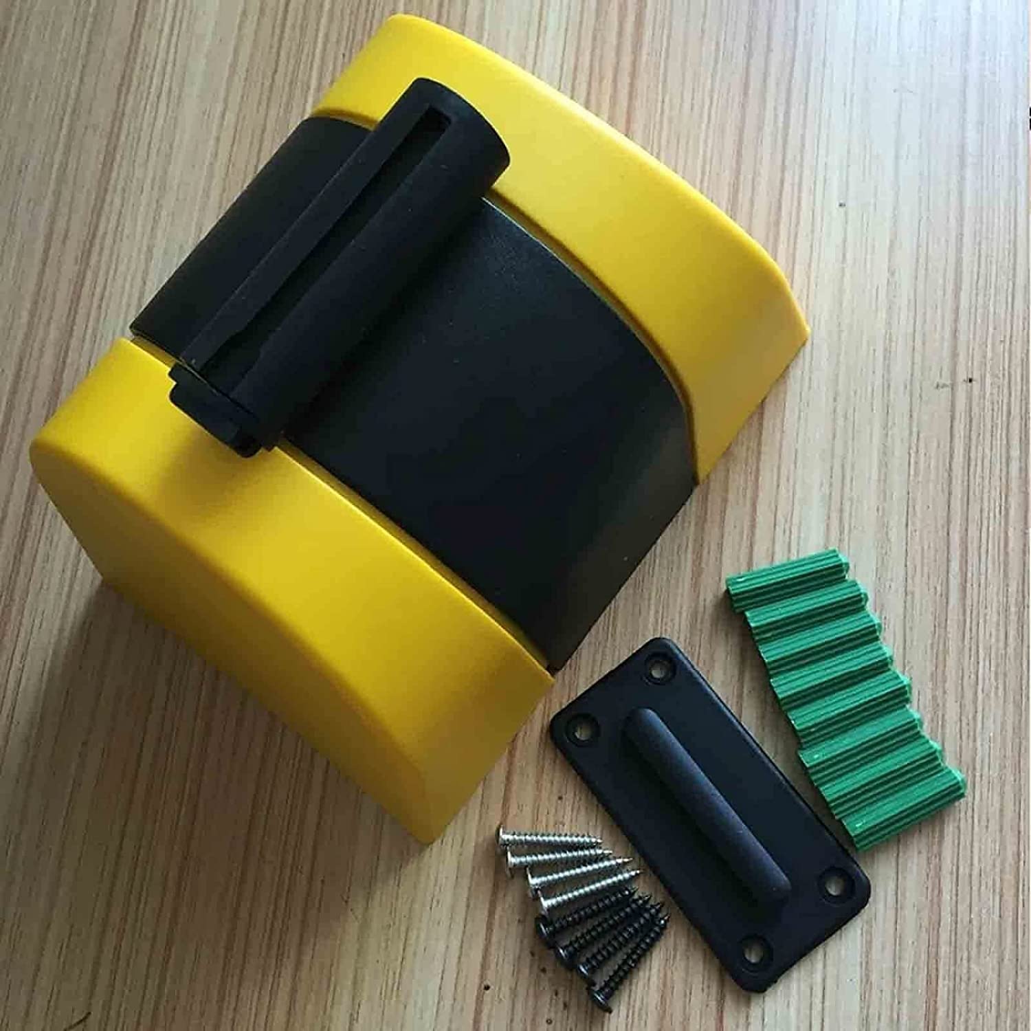 Vedreoh Retractable Wall Mount Caution Belt,with Sturdy ABS Casing - Indoor and Outdoor Do Not Cross Tape for Crowd Control Barriers and Line Dividers(Color:A,Size:5M(16.4FT))