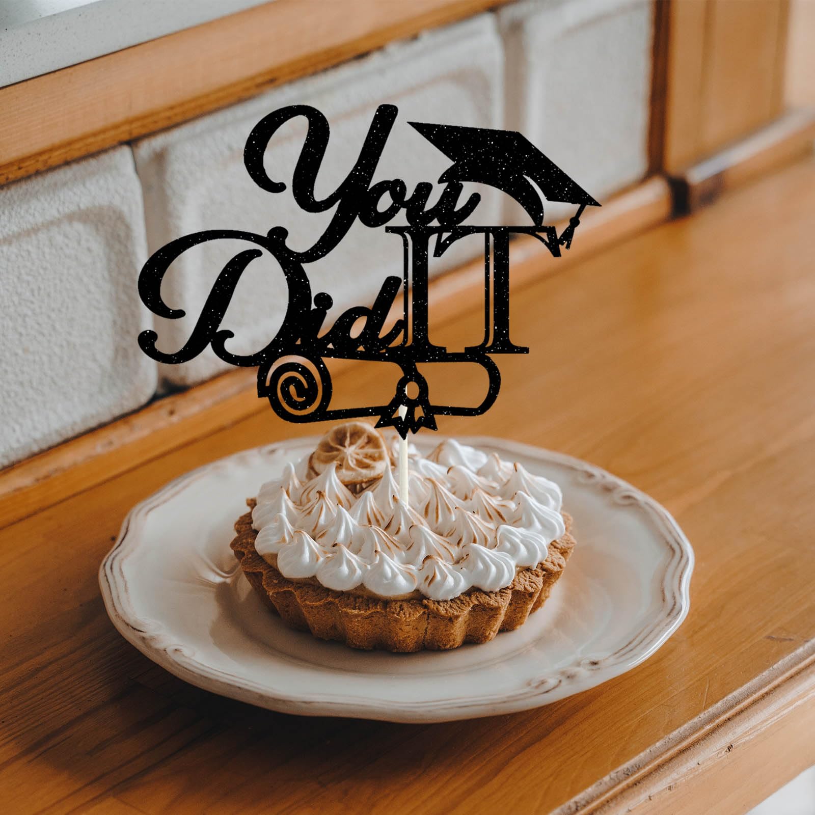 "You're Fu*king Done" Cake Topper - Black Glitter Graduation Decoration For 2024 Grad Parties, Cake Cupcake Decor - View #9