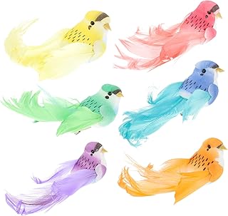 Housoutil 12pcs Simulation False Statue Holiday Ornaments Tree Bird Embellishing Wedding with Wreaths Gardening Center Garden Art Clip Hummingbird Decoration Decorative Fake Party Green