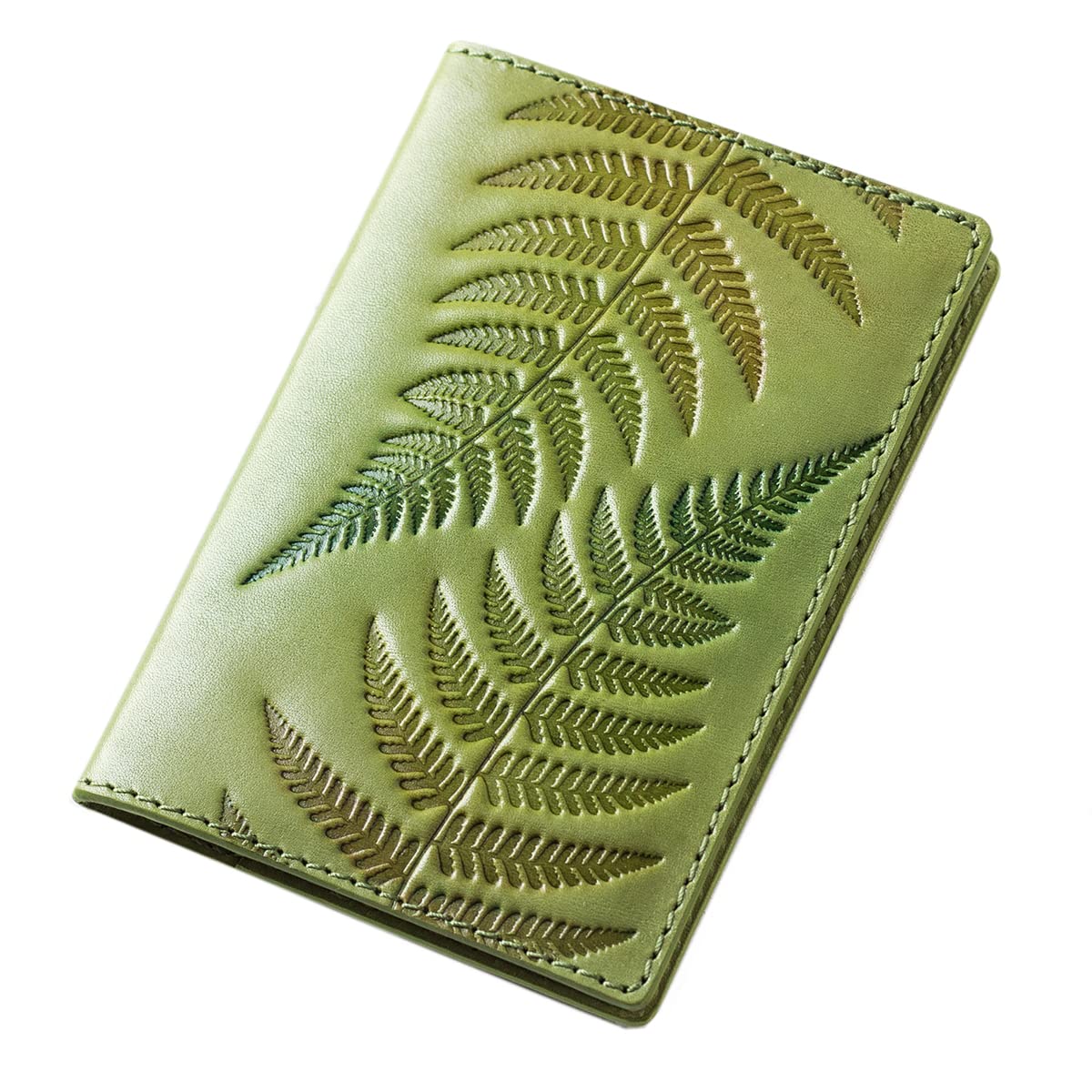 Olive Green Leather Passport Cover Holder Case For Women, Personalized Travel Wallet