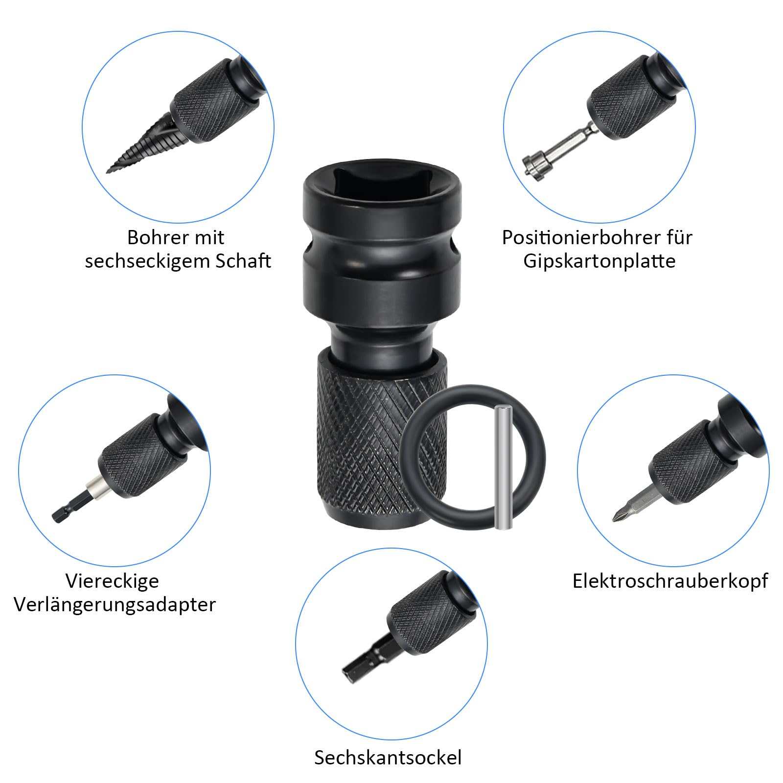 9 Prolunghe Magnetiche Per Trapano - Estensioni Da 1/4'' Per Avvitatore (60/100/150 Mm) - Foto 10