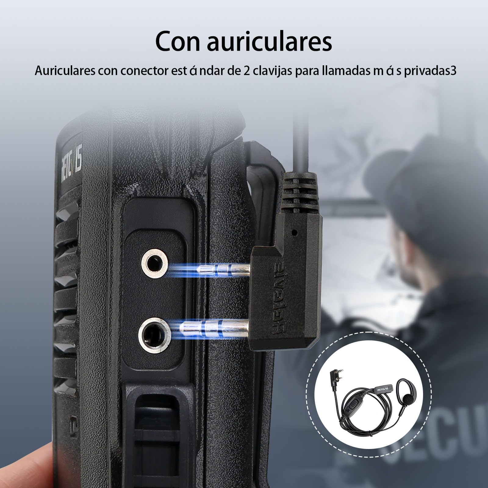 Retevis RT668 Walkie Talkie con Auricular, PMR446 Licencia Libre, Walkie Talkie Profesional con Cargador de 6 Vías, VOX, Walkie Talkies Portátiles para Industria, Lagerhaus(Negro, 6 Pcs)