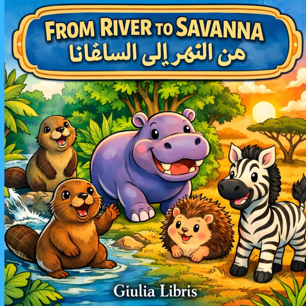FROM RIVER TO SAVANNA , من النهر إلى السافانا: A Bilingual Picture Book for Ages 3-4 , English & Arabic