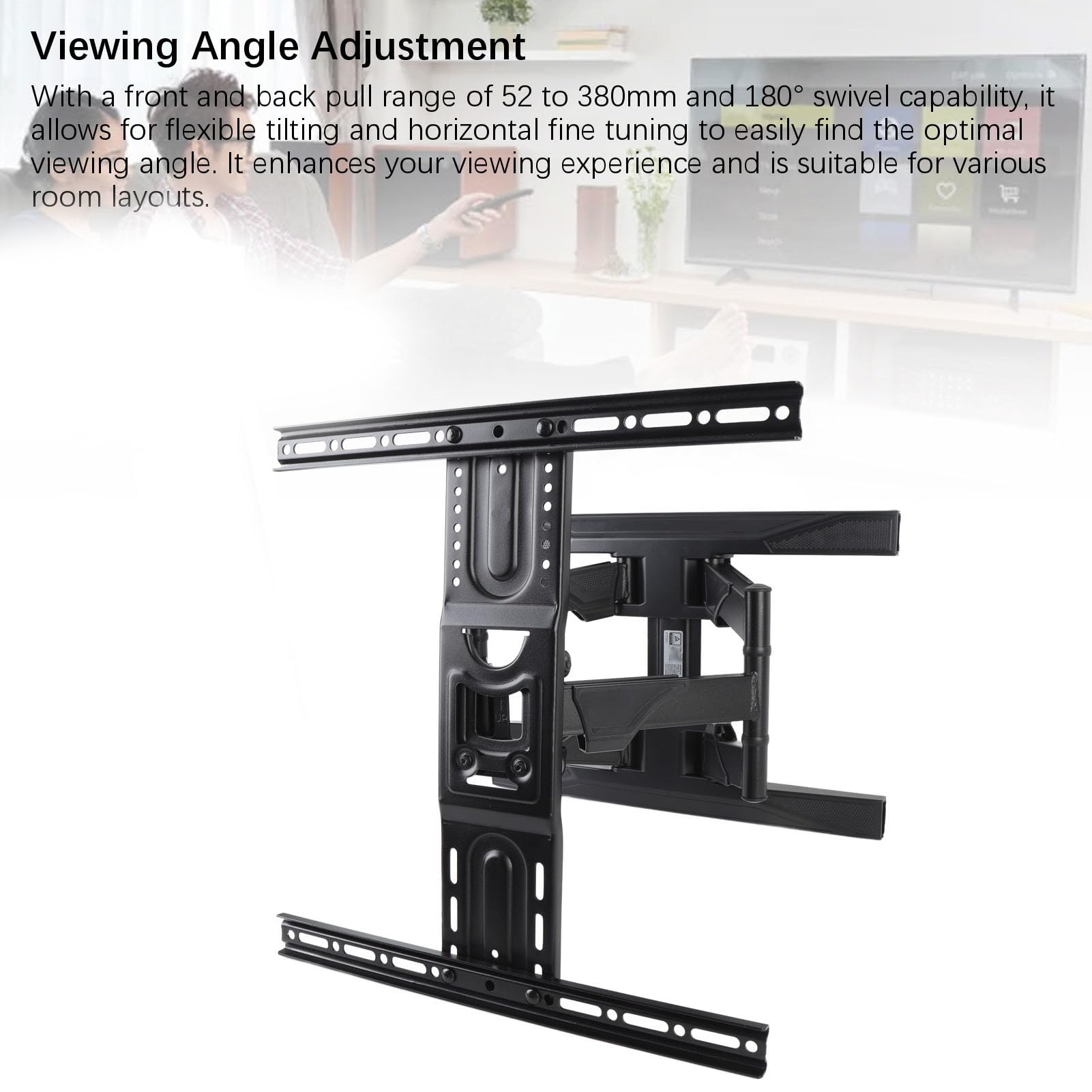Supporto da Parete per TV Regolabile per Carichi Pesanti per TV da 40 a 80 Pollici Inclinazione Girevole a Movimento Completo Compatibile con VESA 600x400 Mm Ideale per L'Home Theater