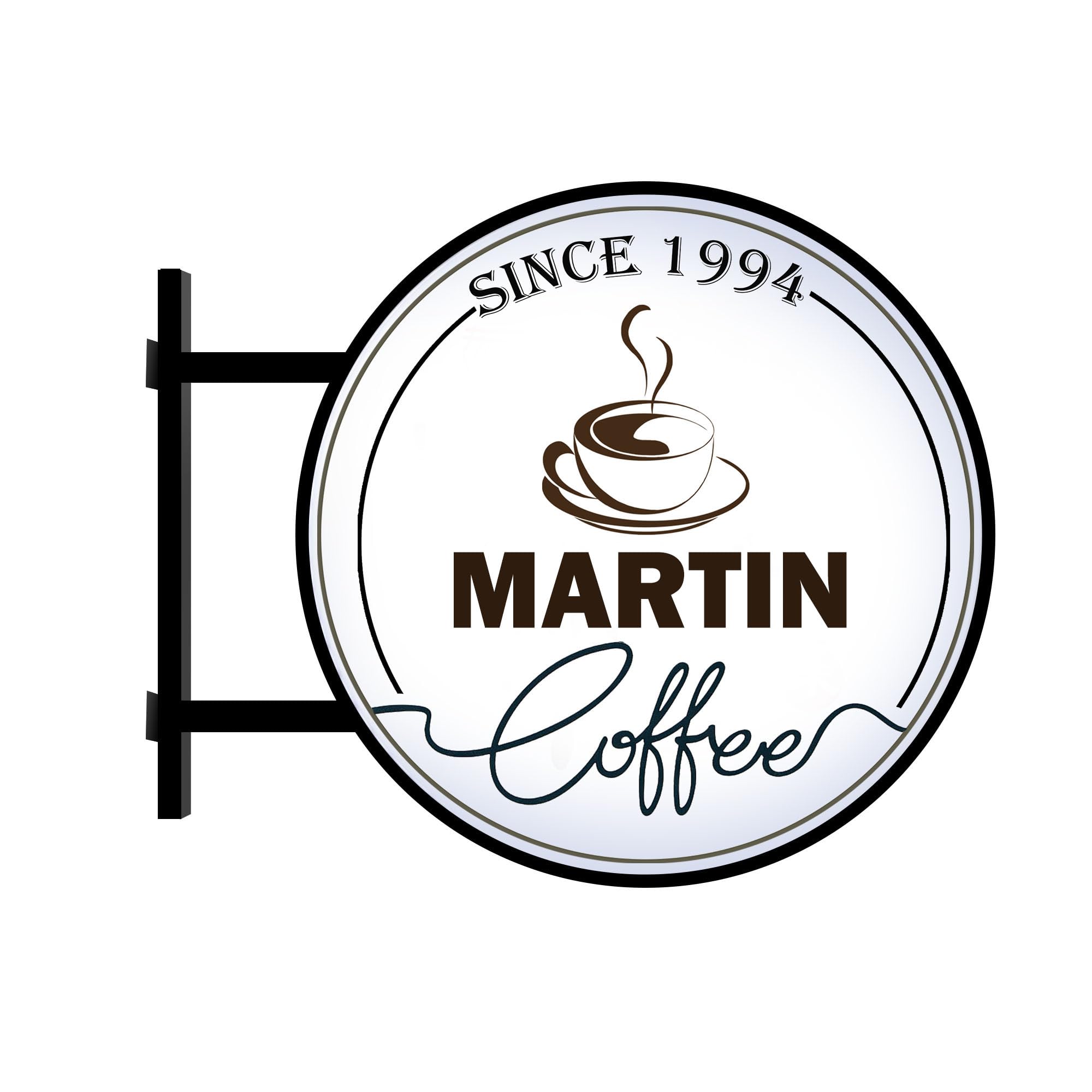 Personalized led double sided light box Sign Custom Round Light Box Store Front Sign Illuminated Billboard Advertising Light Box for Business, Cafe, Bar, Hotel, Shop