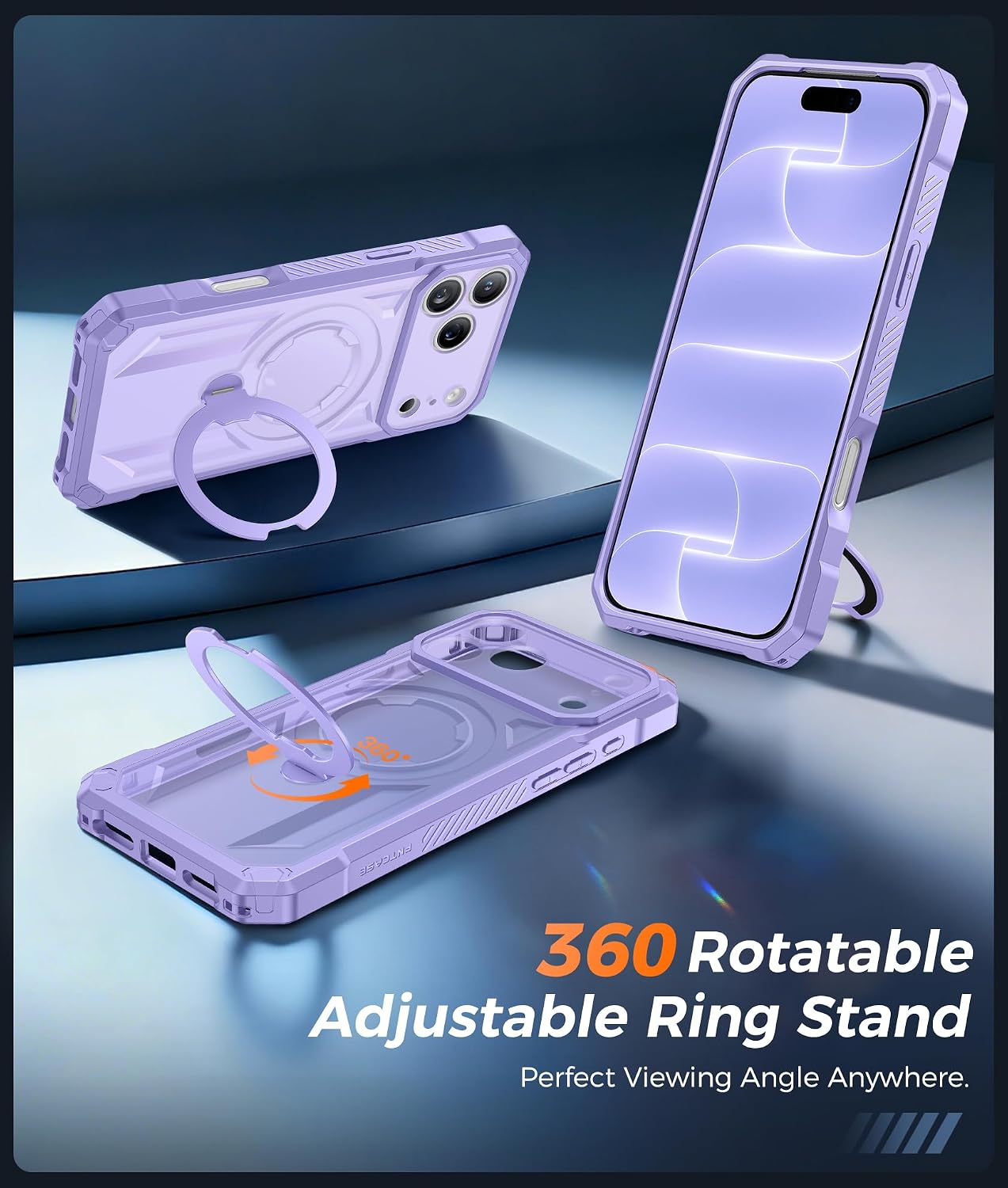  for iPhone 18 Pro Max/ 17 Pro Max Case with 360 Spin Magnetic Stand thumbnail
