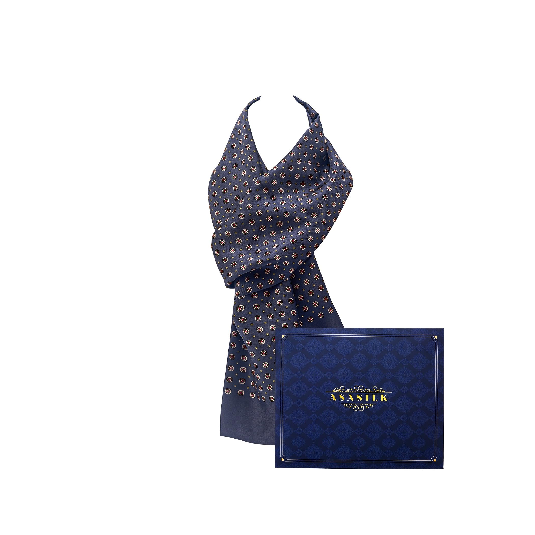 Fashion Men's Silk Scarf, Luxurious Long Scarves for Men 11 '' X 67'', Mulberry Silk Scarf For Men Elegant Gifts-image-31