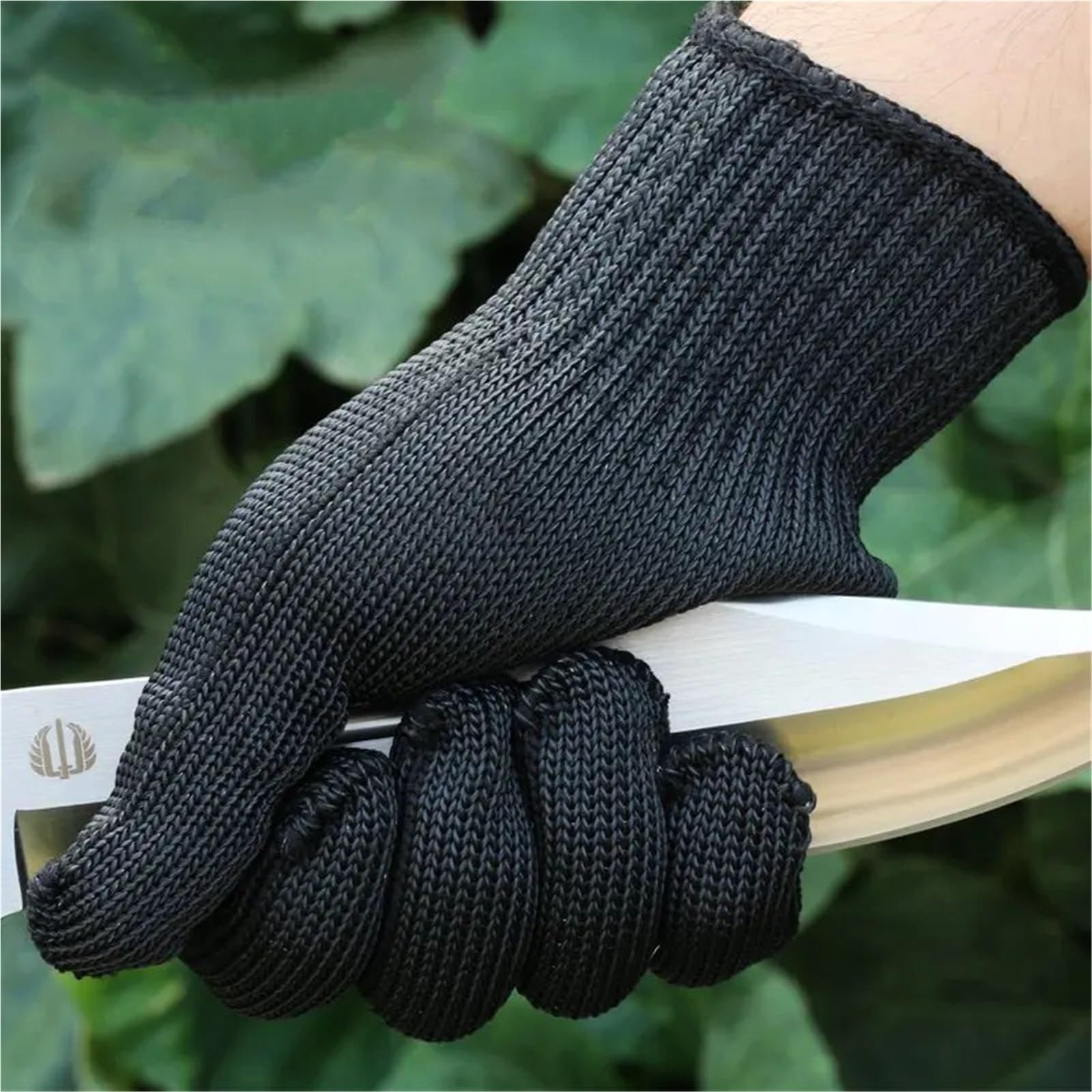 Sicherheitshandschuhe aus Edelstahl, Drahtschutz, schnittfest, kratzfest, Messerschutz, Selbstverteidigung, Messerschutzhandschuh,Hohe Flexibilität(L)