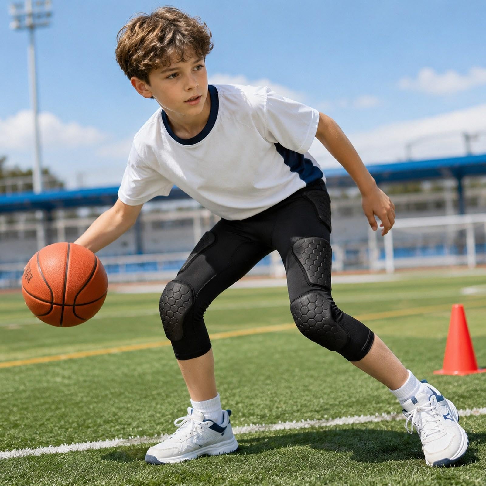 Pantaloni da baseball per bambini, comodi pantaloni da softball elasticizzati per ragazzi e ragazze, ideali per sport ricreativi come ciclismo,