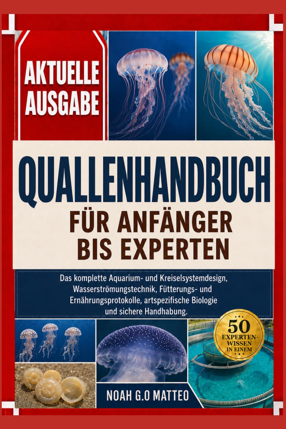 QUALLENHANDBUCH FÜR ANFÄNGER BIS EXPERTEN: Das komplette Aquarium- und Kreiselsystemdesign, Wasserströmungstechnik, Fütterungs- und ... Biologie und sichere Handhabung.
