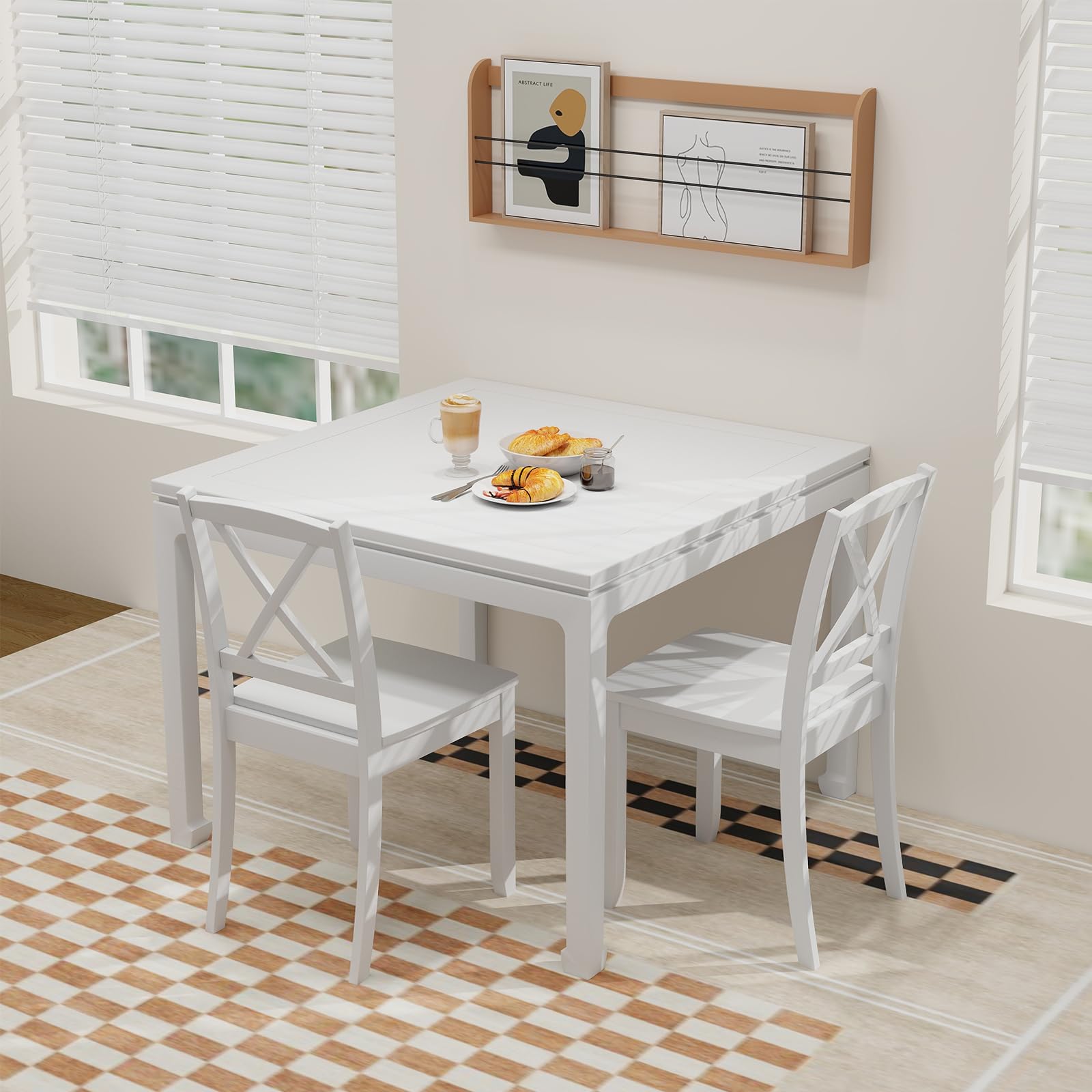 Amazon.com: Giantex Wood Dining Chairs Set of 2, Armless Kitchen
